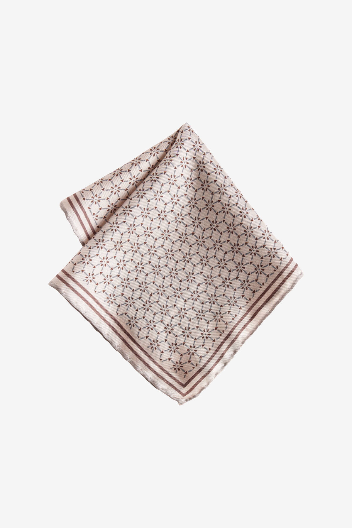 آلتین ییدلیز کلاسیکس دستمال گردن طرح‌دار ۱۰۰٪ ابریشمی مردانه بژ