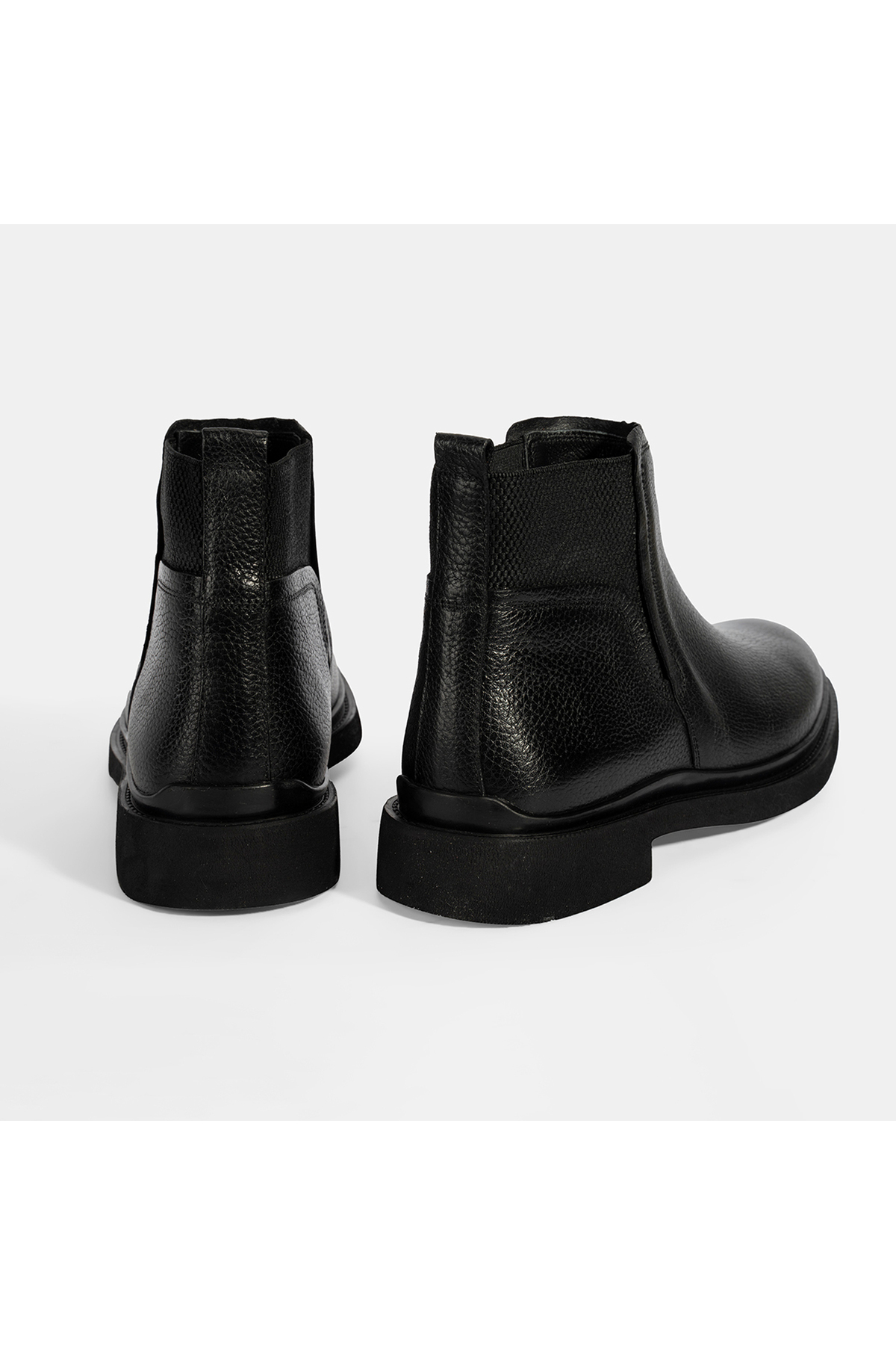 Desa  Erkek Siyah Lastik Detaylı Deri Bot - Görsel 8