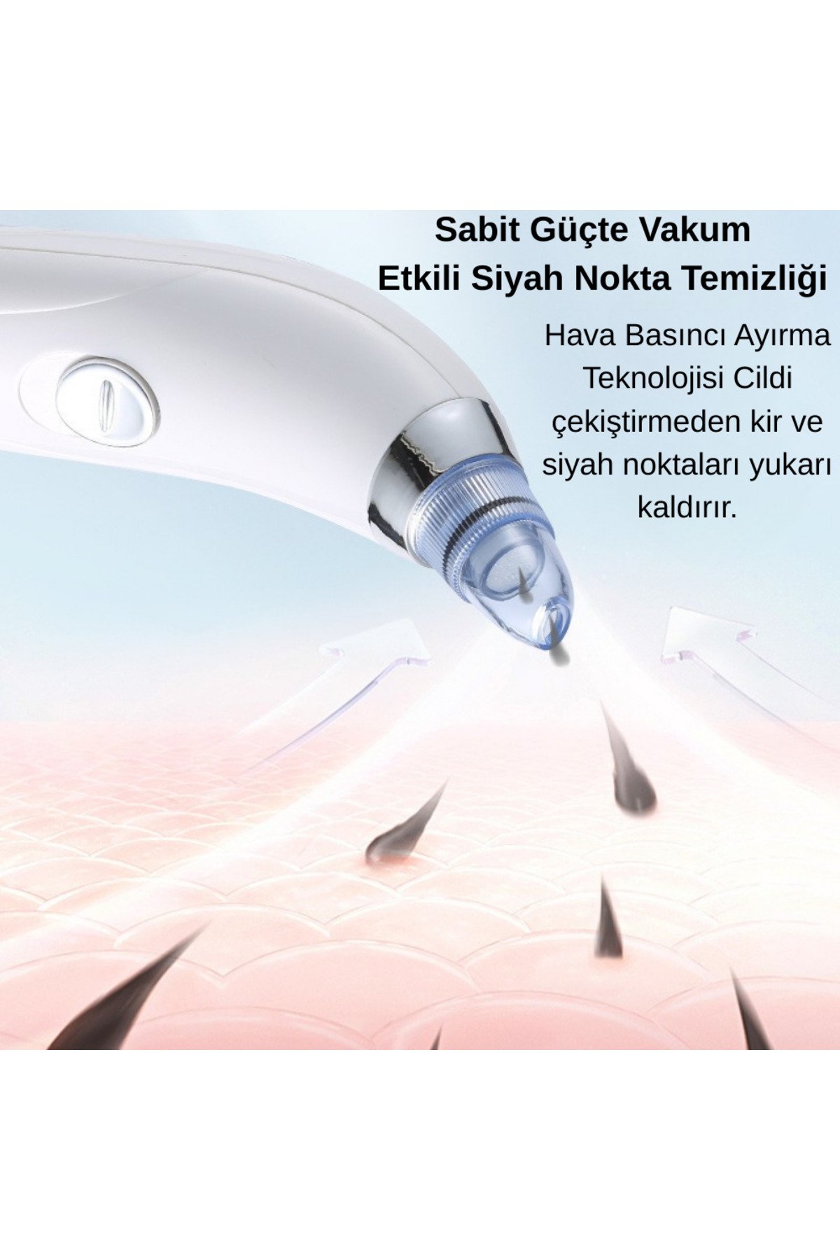 Siyah Nokta ve Gözenek Temizleme Cihazı – 4 Başlıklı Vakumlu Cilt Bakım Aleti — HMD037PRCL — تصویر 2 از 4