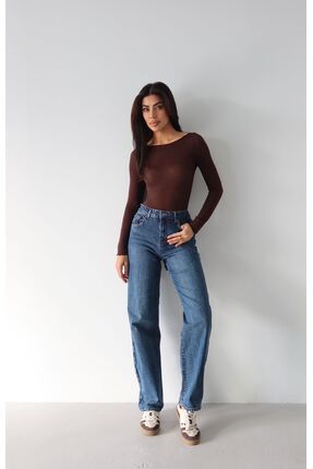 BERYY STORE Mavi Mom Yüksel bel jeans