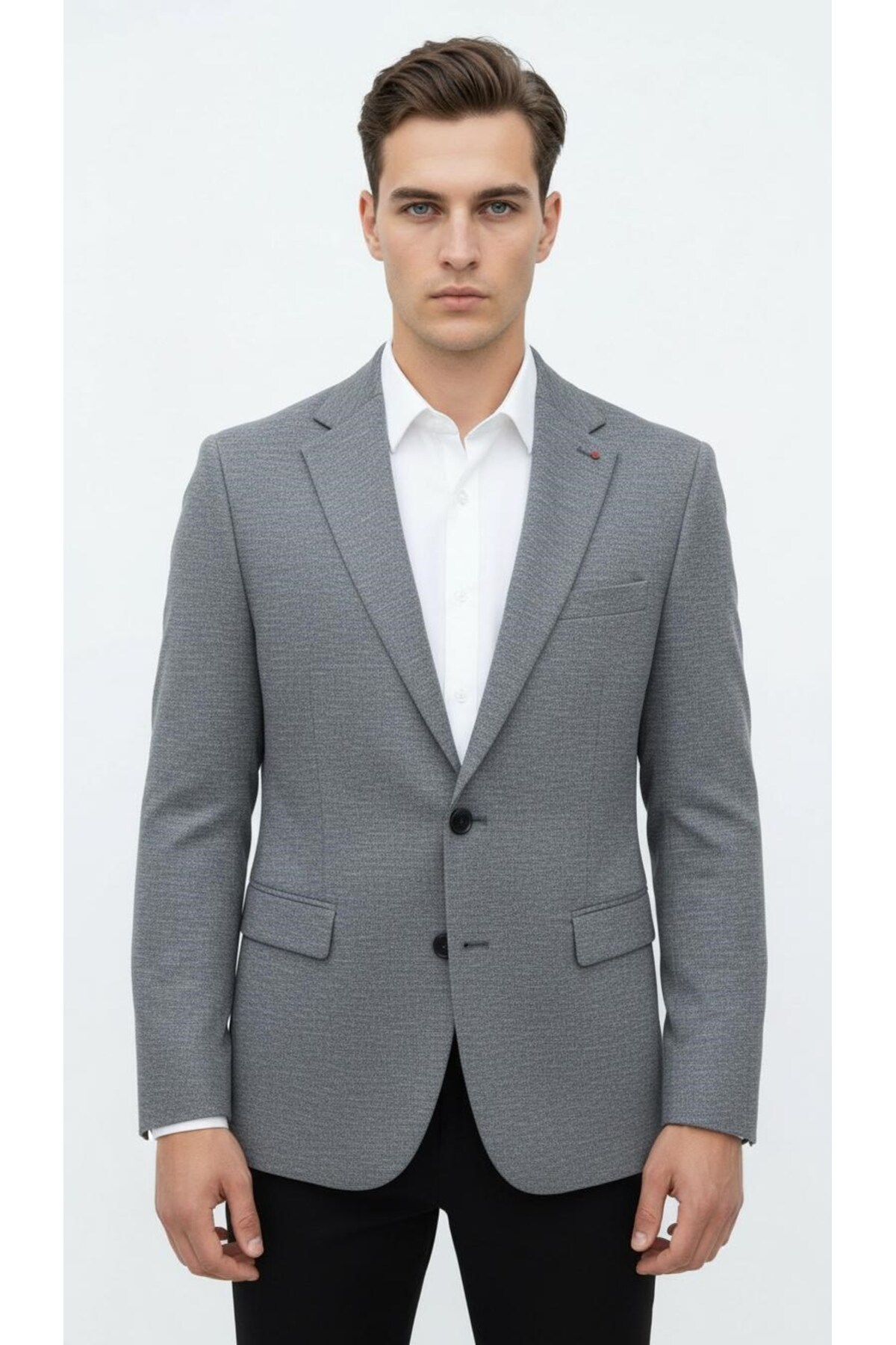 Plus Scorpion  Erkek Esnek Kumaş Slim Fit Blazer Ceket – Günlük & Ofis Şıklığı - Görsel 6