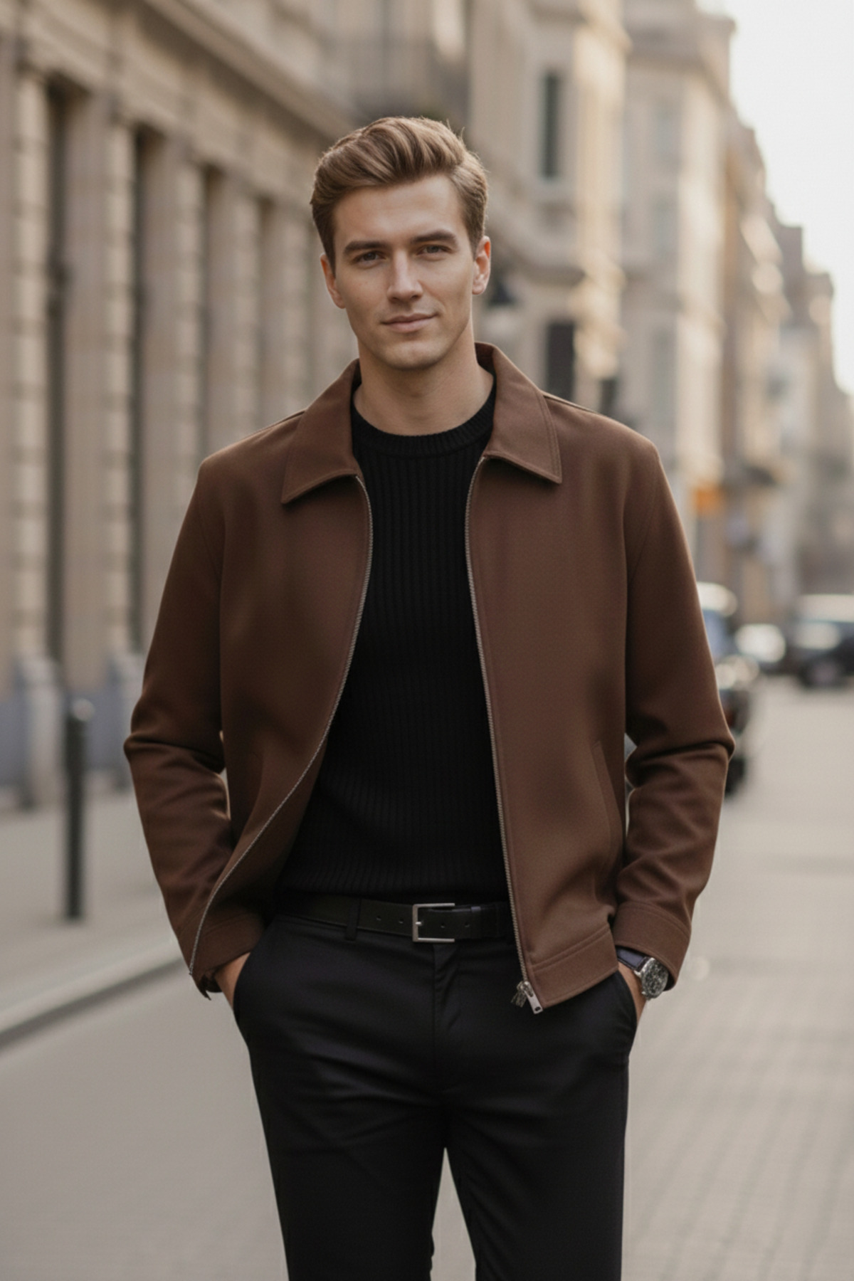 Bossago  Yeni Sezon Old Money Premium Kalite Fermuarlı Ceket - Görsel 2