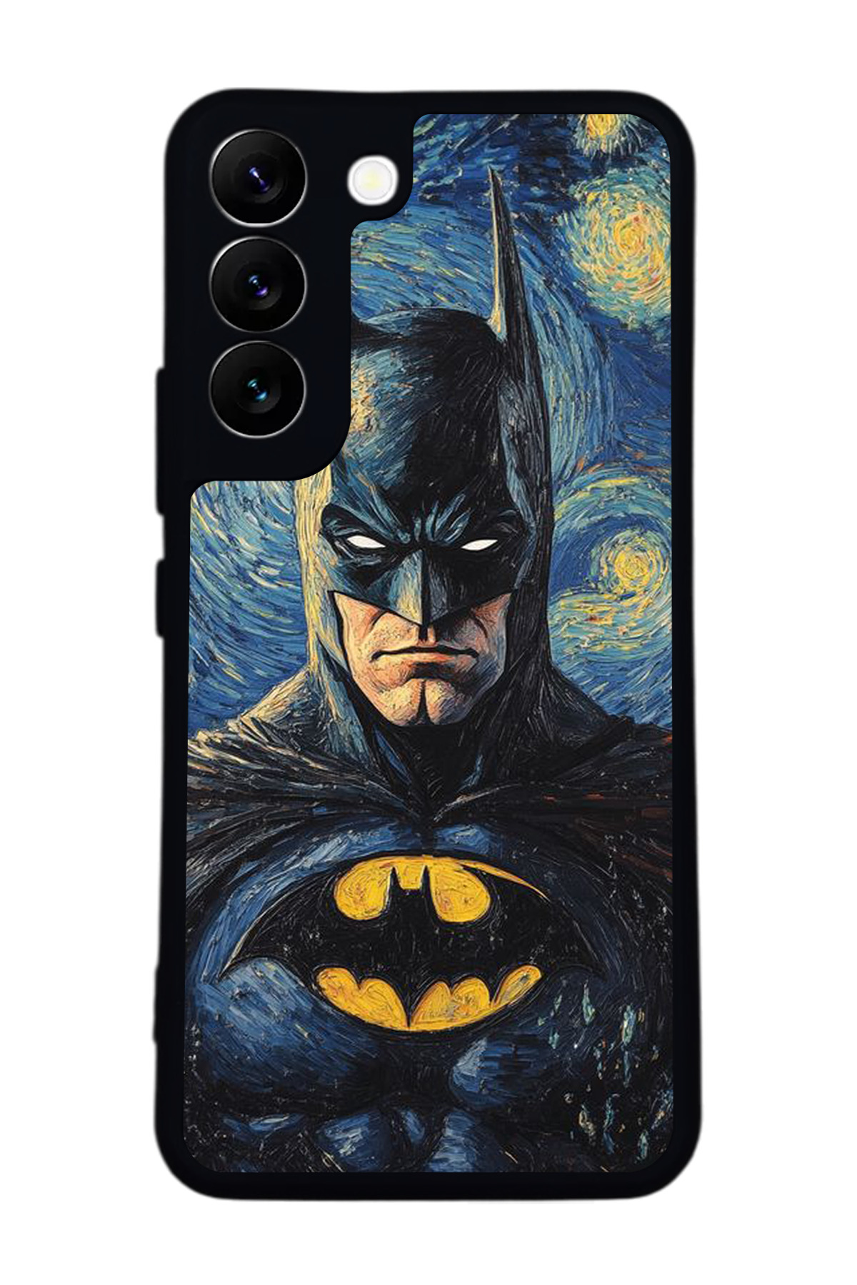 Samsung Galaxy S22 Compatible Printed, Matt Black,Soft Silicone, Protective,Shock Absorbing Cover,Case