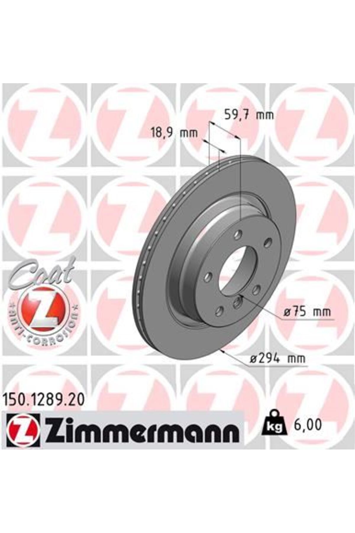 Zimmermann FREN DISKI ARKA BMW E46 98>05 FREN DISKI ARKA BMW E46 98>05 34216864056 Marka: St