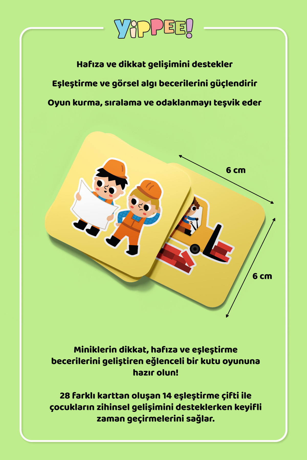 YİPPEE Hafıza Kartları – İnşaat Temalı | Eğitici Eşleştirme Oyunu fotoğrafı 5 (önizleme)