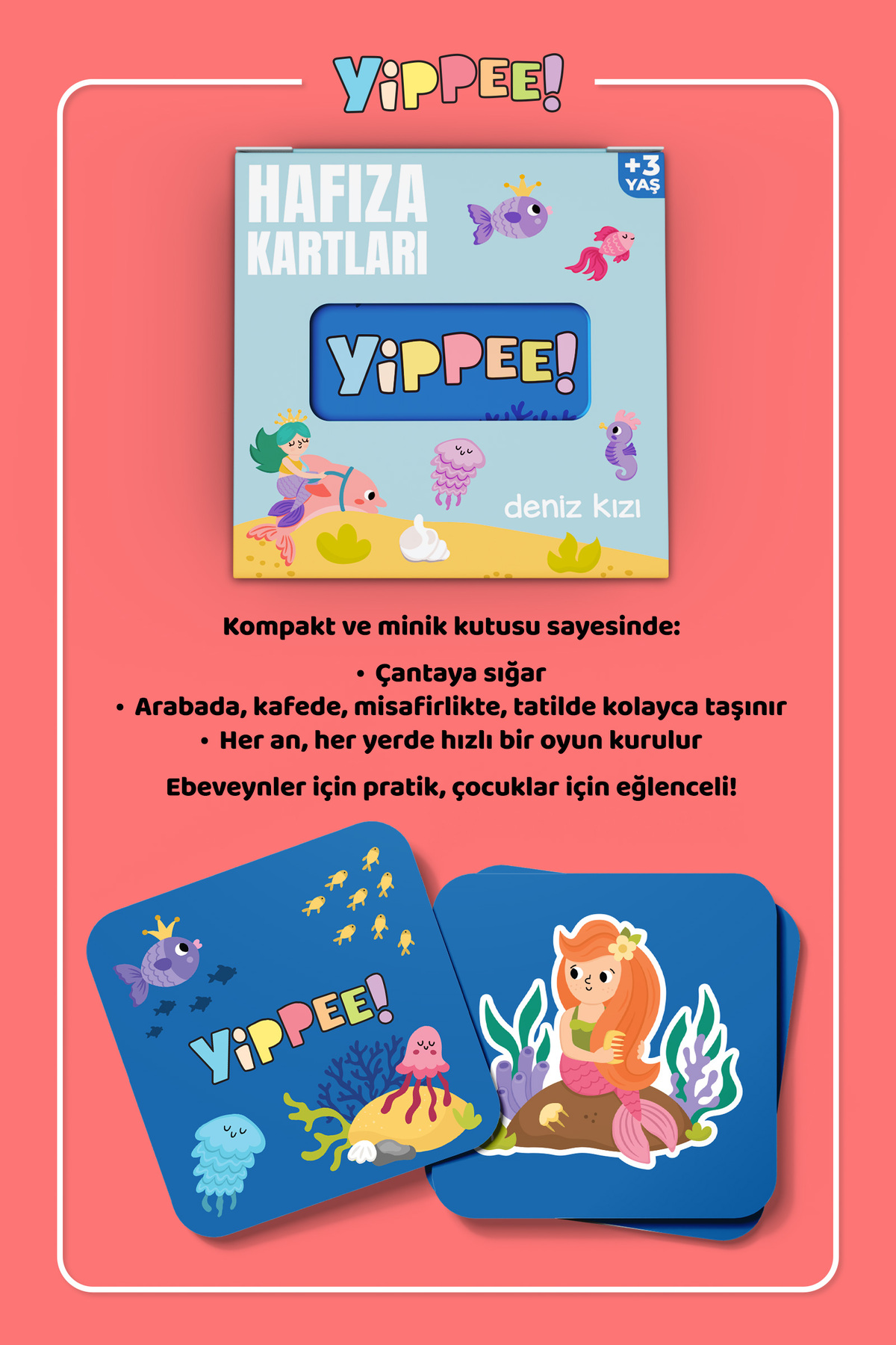 YİPPEE Hafıza Kartları – Deniz Kızı Temalı | Eğitici Eşleştirme Oyunu fotoğrafı 4 (önizleme)