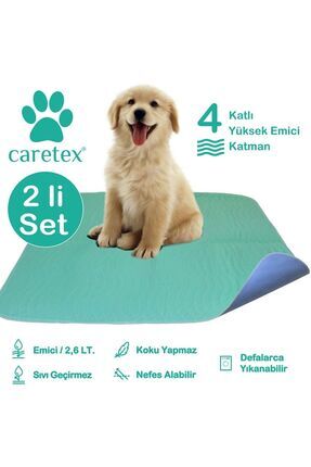 CARETEX Abso Yıkanabilir Emici Köpek Pedi (2 Lİ SET) ( 75 X 85 Cm. )