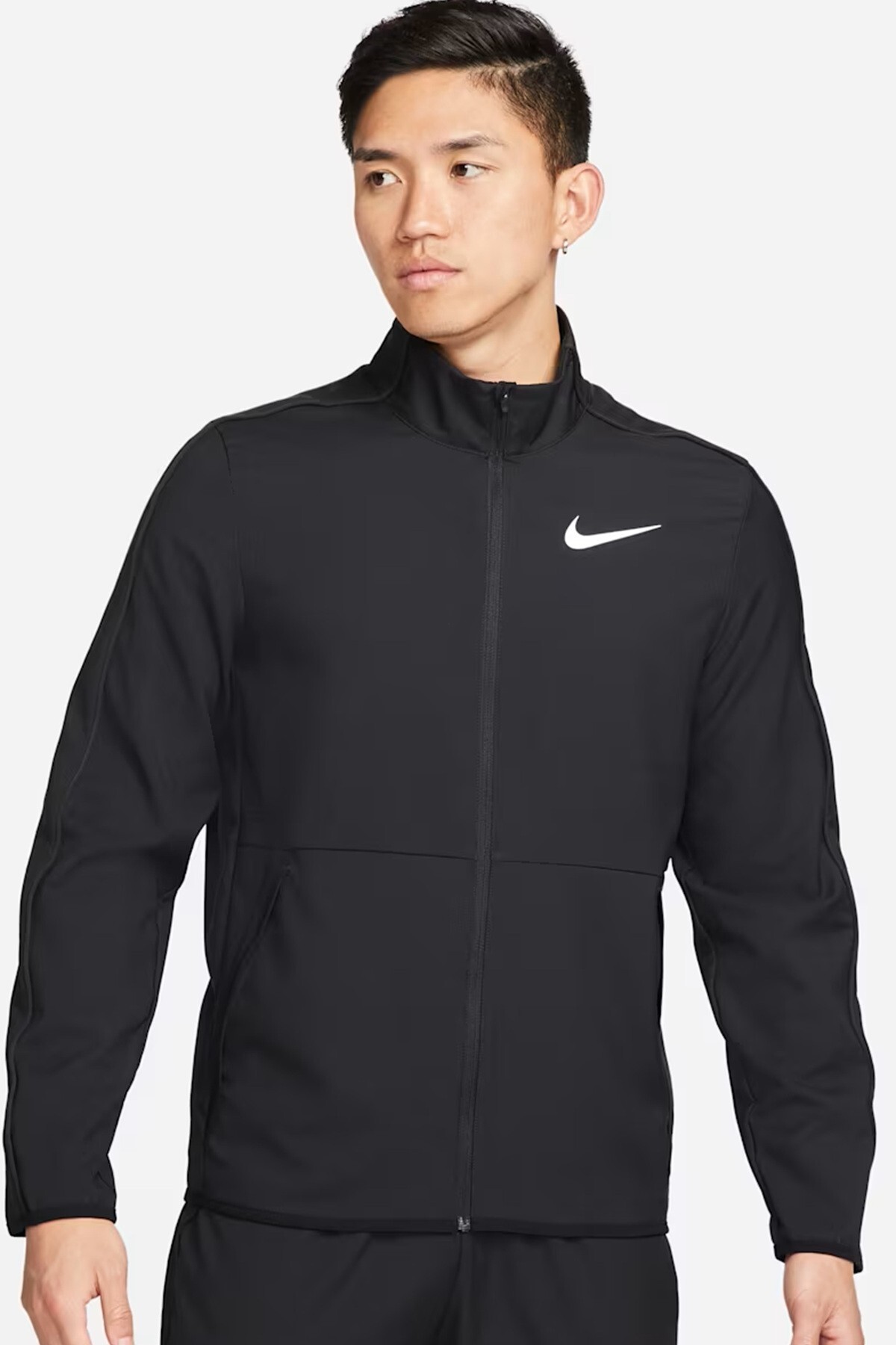 Nike Dri-FIT ブラックジャージ M Nike Dri-Fit Mens Woven Training Jacket Tam Fermuarlı Erkek