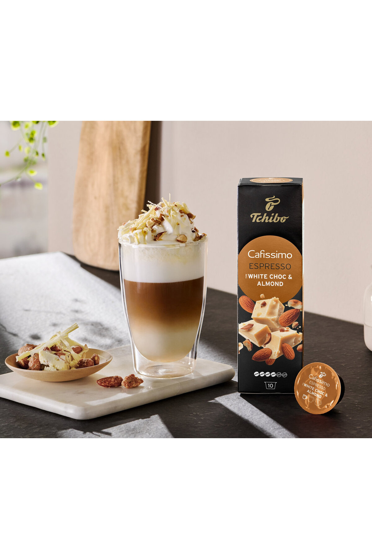 Tchibo Cafissimo Flavoured Espresso - Beyaz Çikolata ve Badem - 10