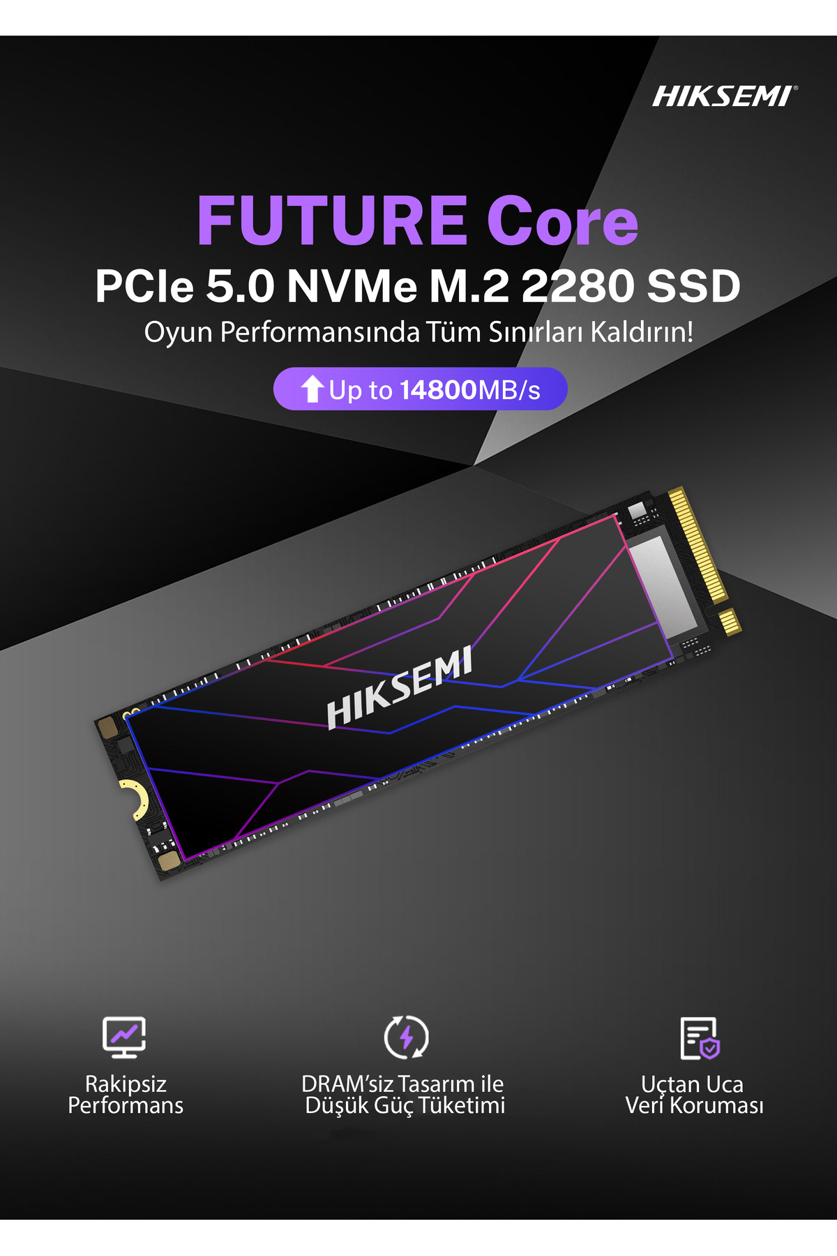 Hiksemi Future CORE GEN5 2TB 14800MB/s - 12800MB/s PCI-e NVMe M.2