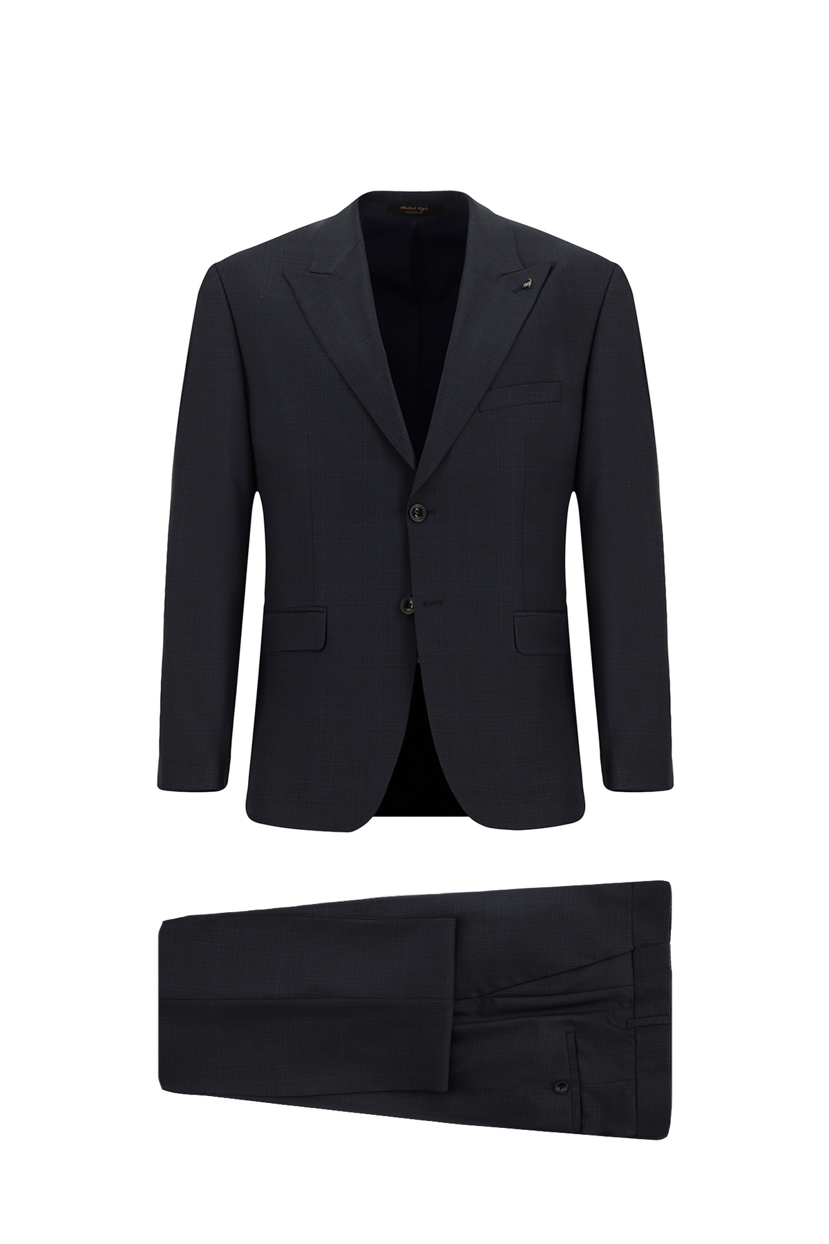 کیگیلی کت و شلوار پشمی کلاسیک طرح چهارخانه با کمر کشی و راحت