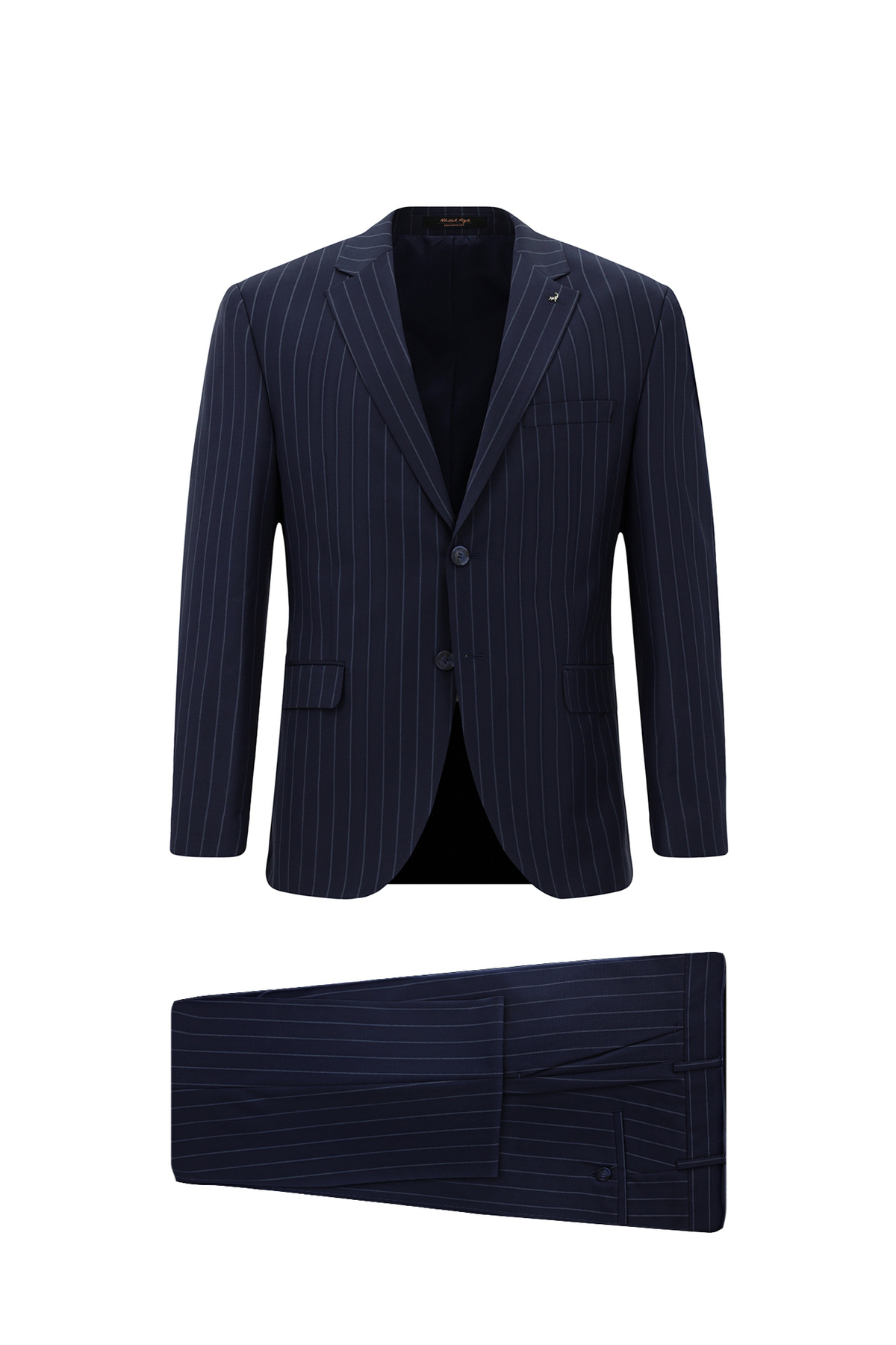 کیگیلی کت و شلوار کلاسیک پشمی راه راه باریک 7 دراپ اسلیم فیت