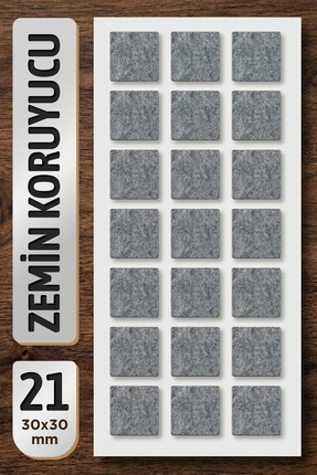 Badem10 Zemin Koruyucu Keçe 30x30 mm Yapışkanlı (21'li PAKET) Masa Sandalye M...