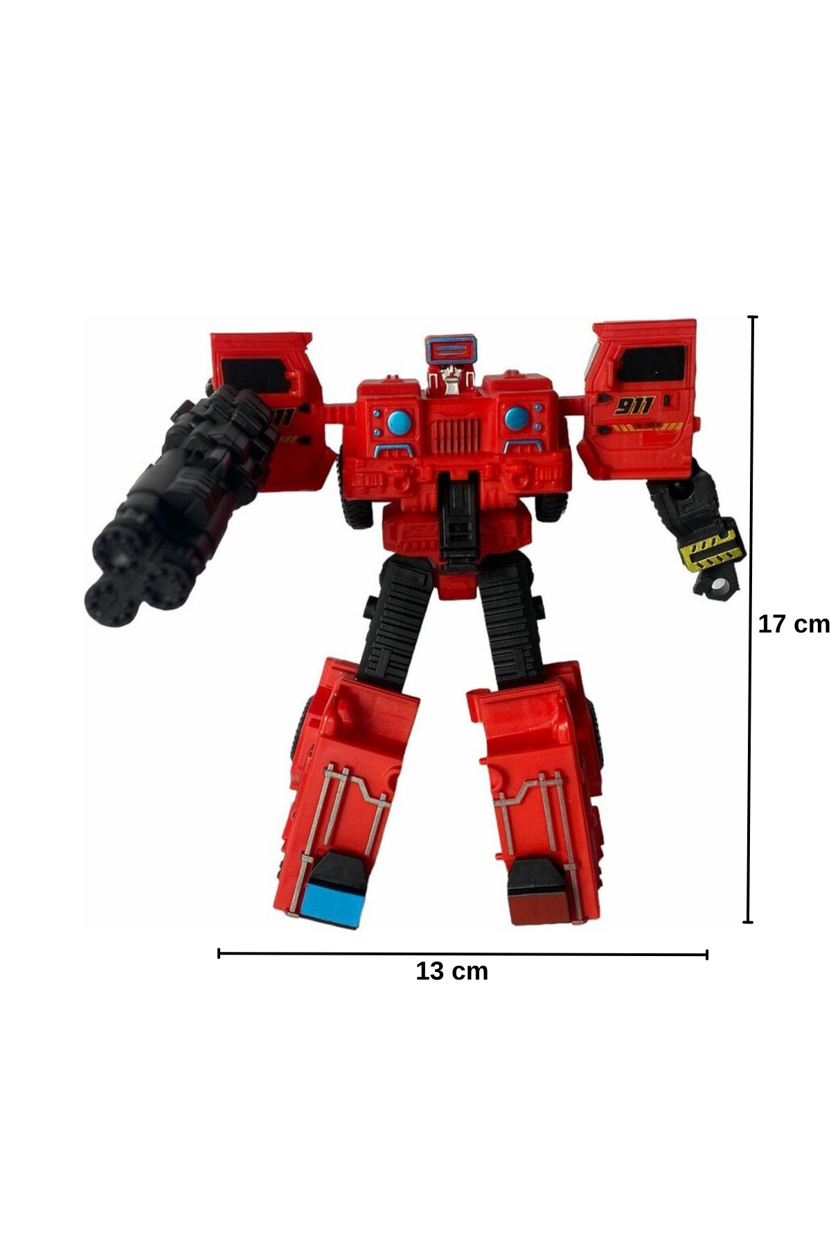 craftivio Dönüşen Robot Araba İtfaiye Kurtarma Aracı 2'si 1 Arada