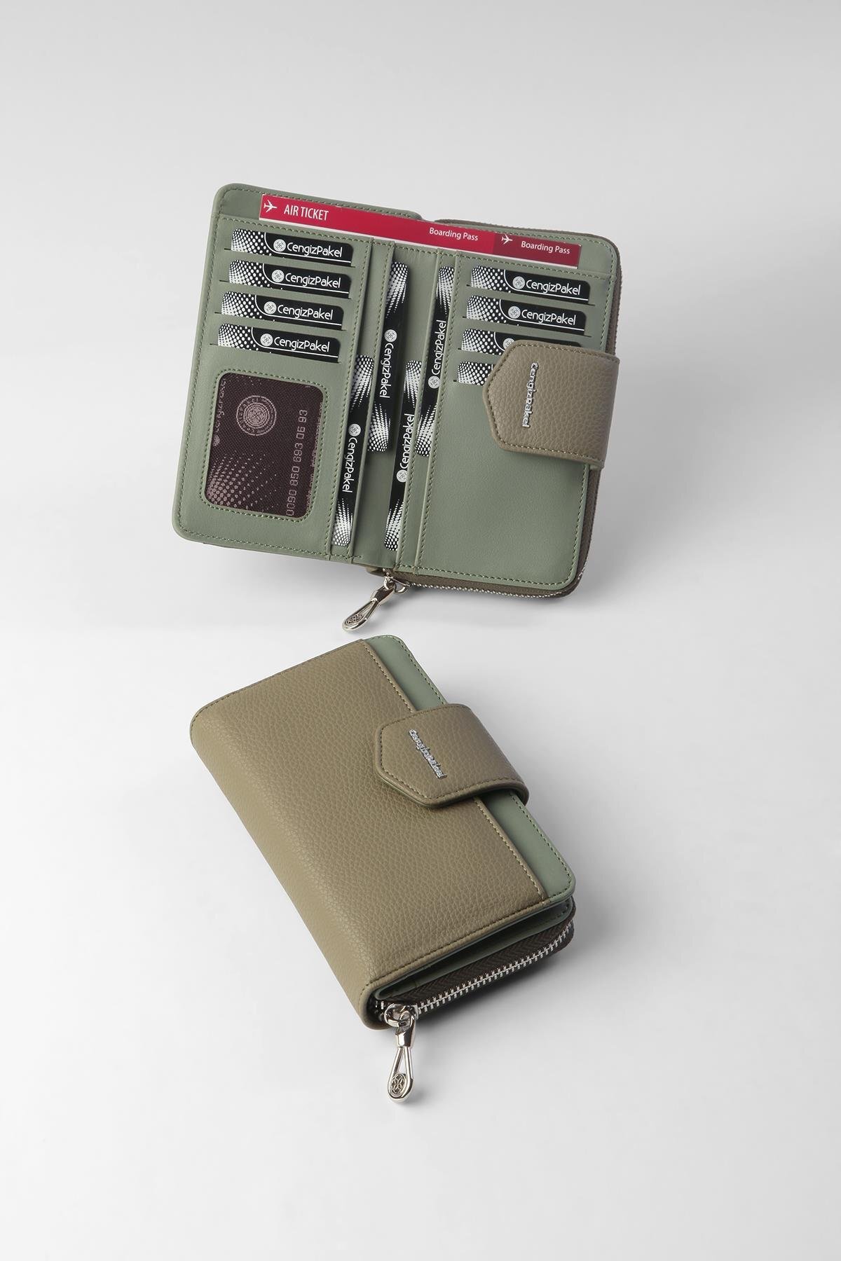 Cengiz Pakel  Nova Orta Boy Kadın Cüzdan – 65316 - Haki