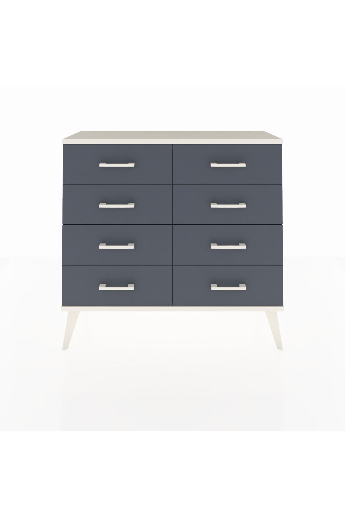 Arges Dresser with 8 Drawers 88x30x80 Pine-Moonstone/Anthracite