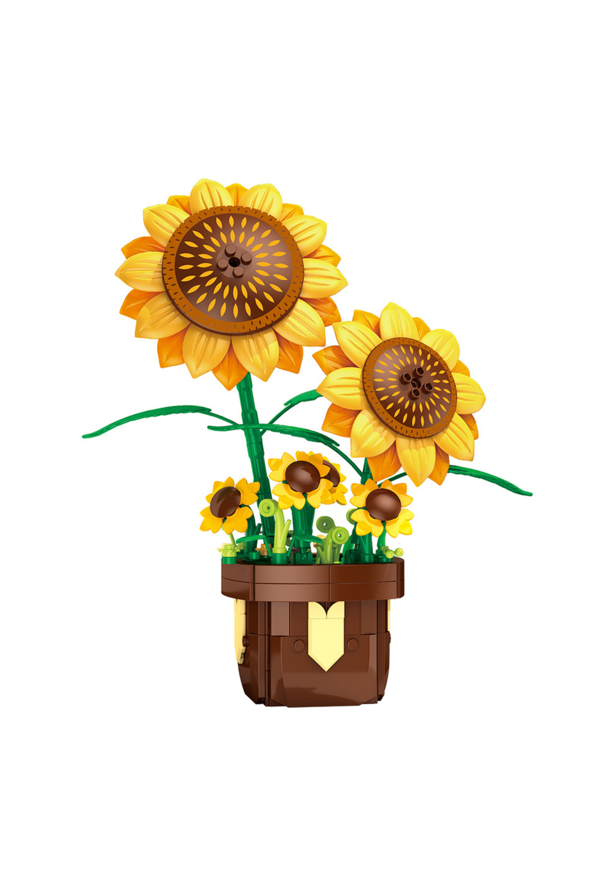 T1120 291 تکه معمای اسباب‌بازی مدل گل بلوک ساختمانی گیاه گل‌دار گلدان‌دار سال نو کریسمس