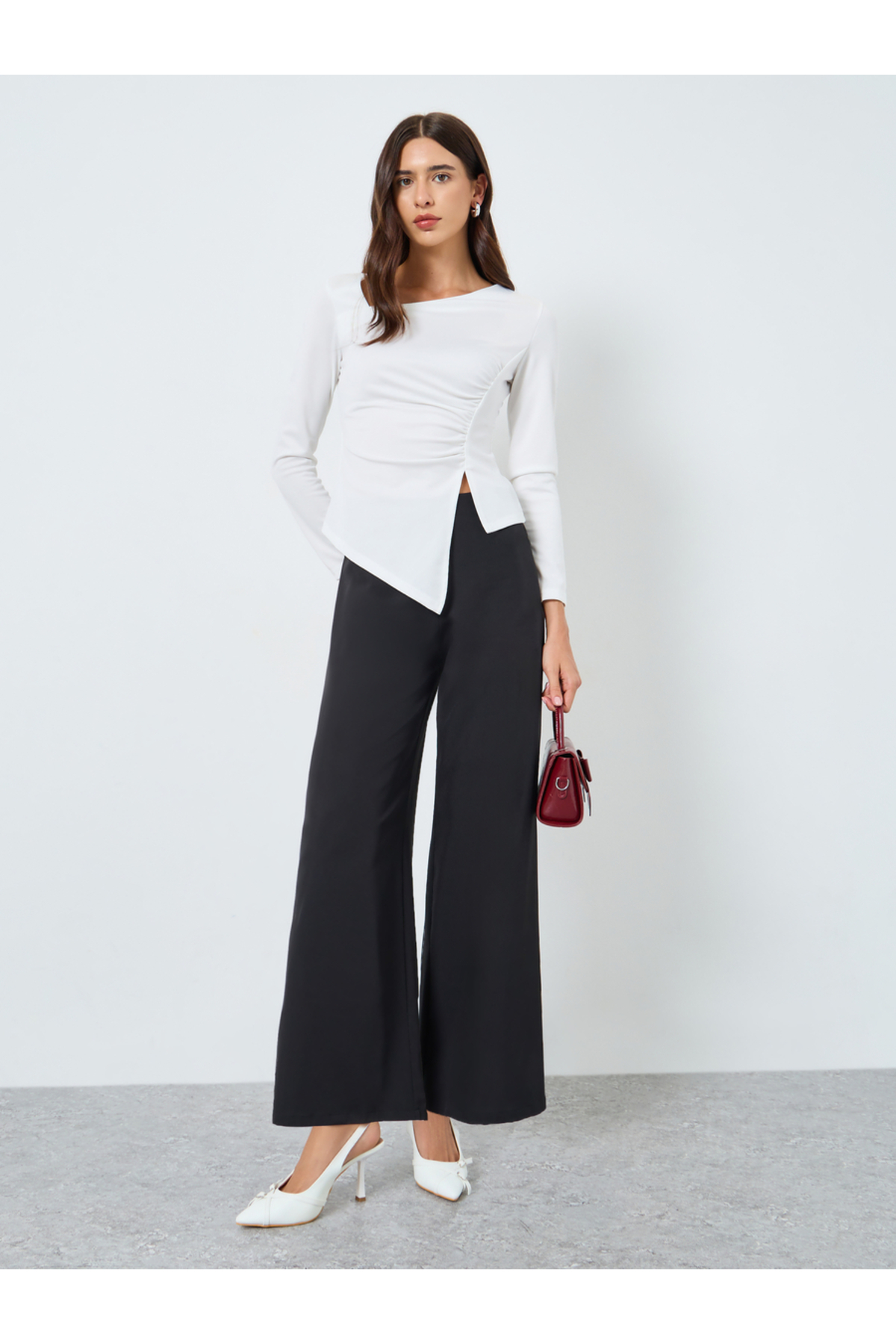 Take Two By Styli Women Solid Wide Leg Pants