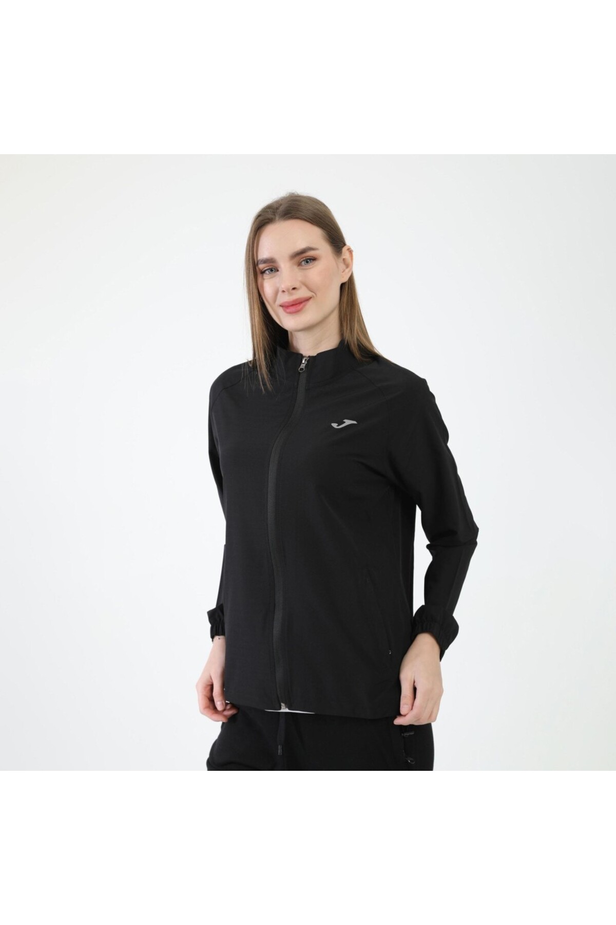 Joma 6231301 Kadın Önden Fermuarlı Siyah Sweat görsel 2