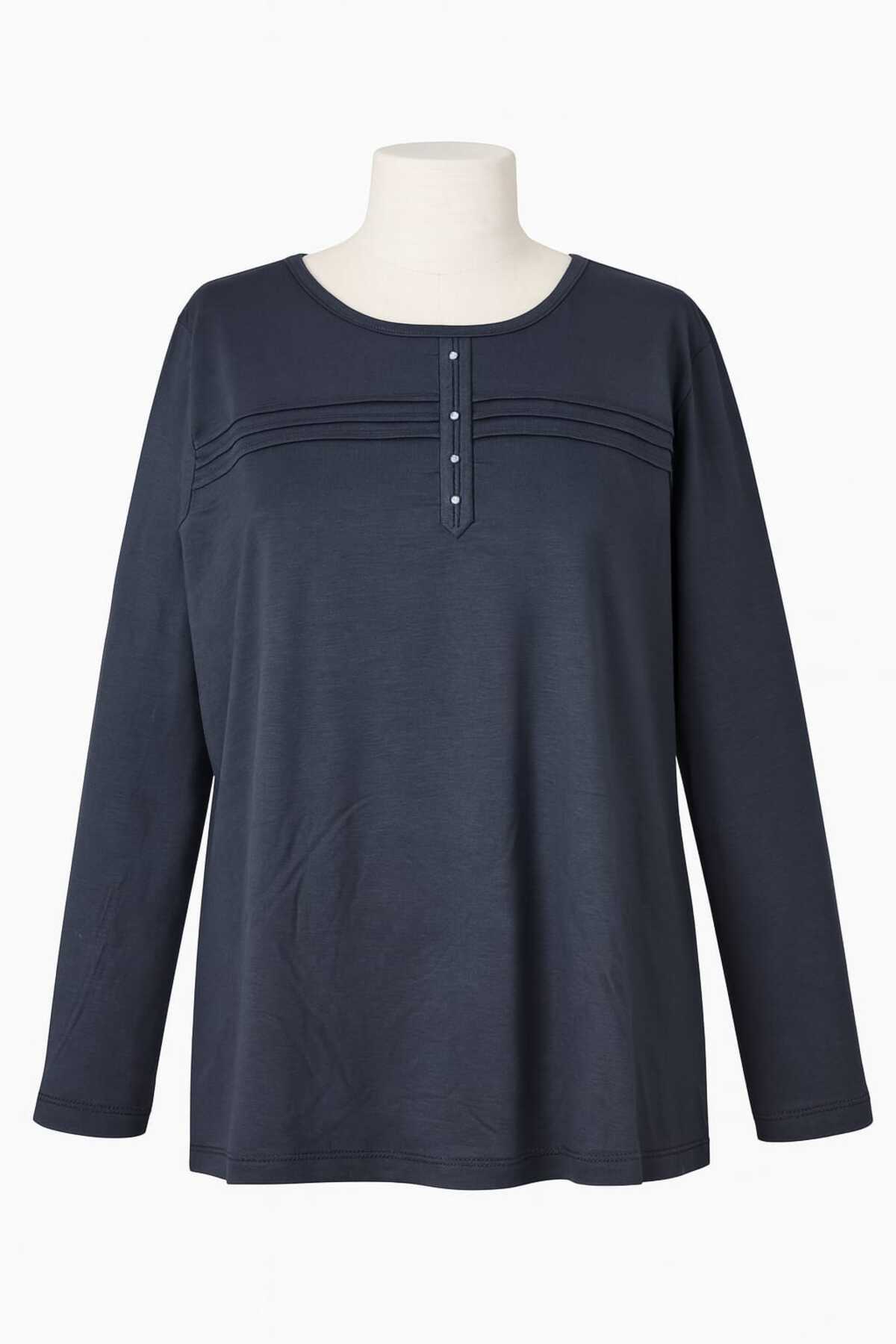 Women's Lycra Plus Size Medium and Up Smoked Mother Combed Cotton Blouse New Season Striped