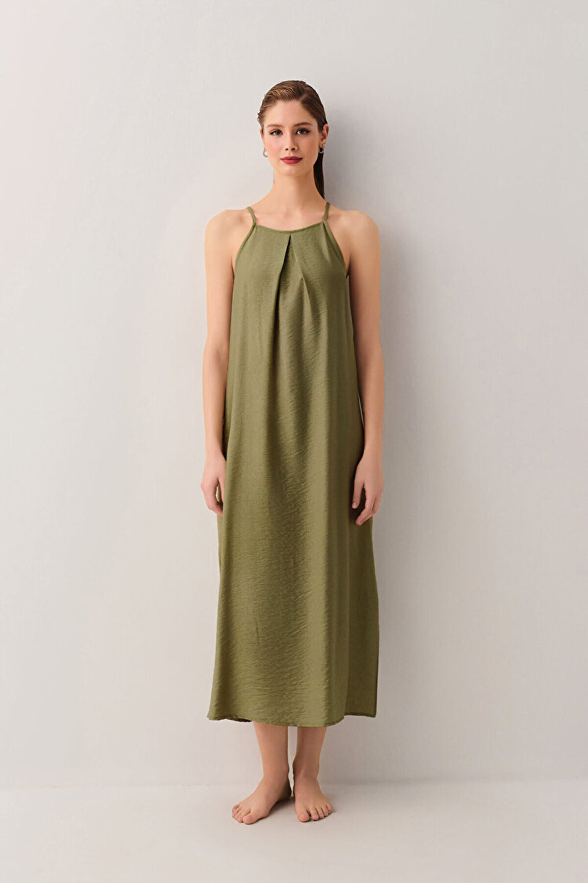 DREAM FASHION Olive Dream Plaj Elbisesi