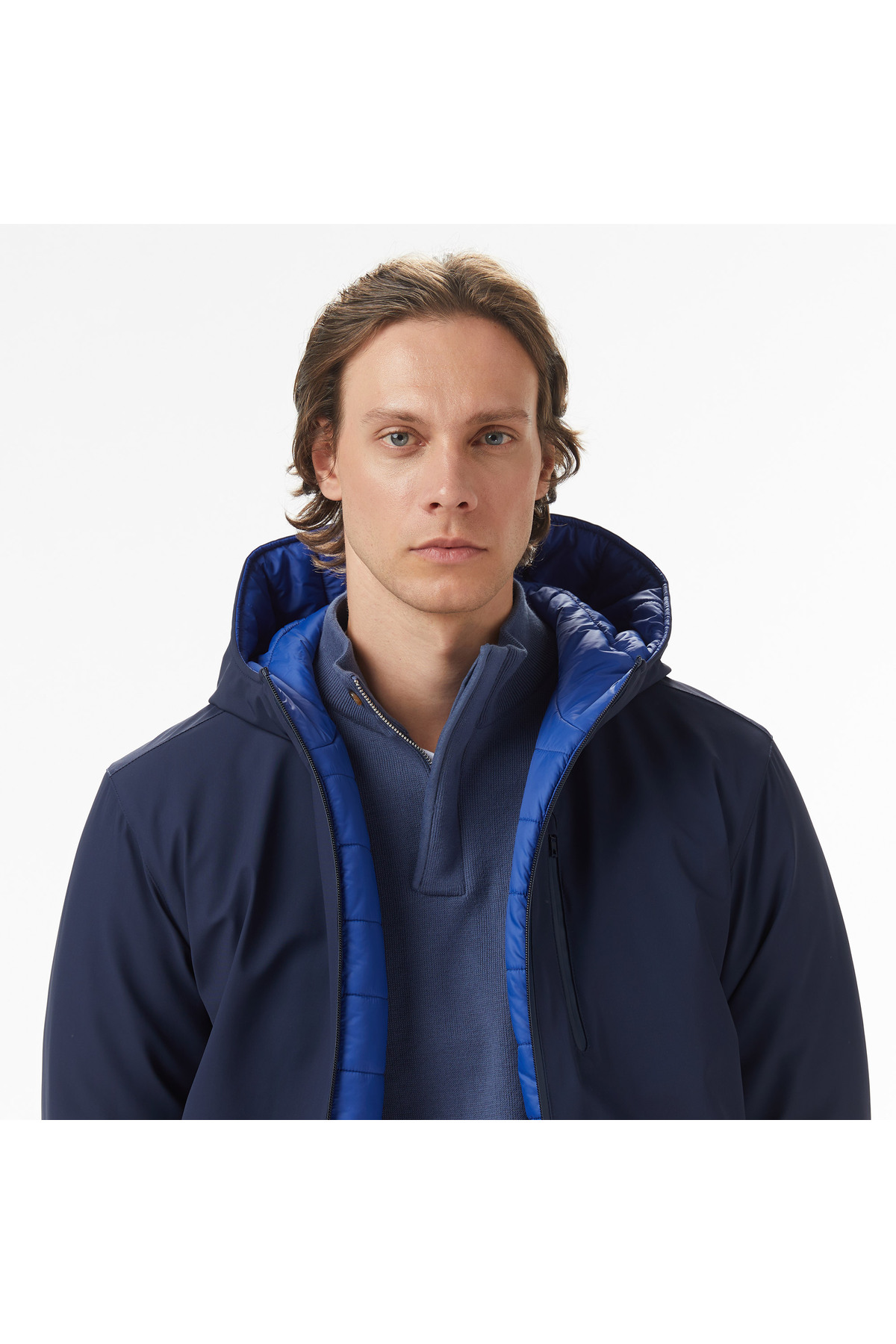 Nautica Erkek Lacivert Regular Fit Çift Taraflı Mont görsel 6