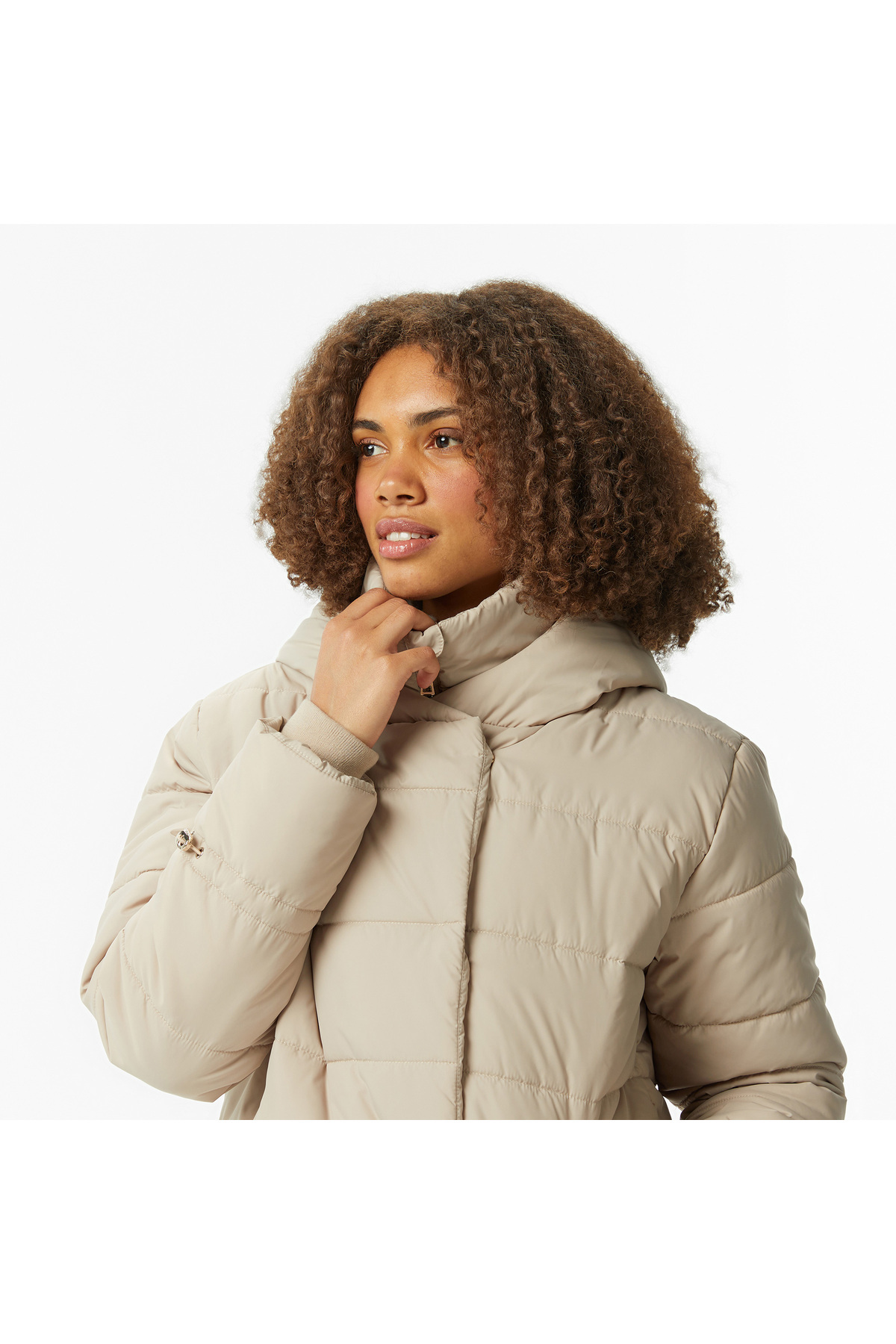 Nautica Kadın Bej Regular Fit Mont görsel 4