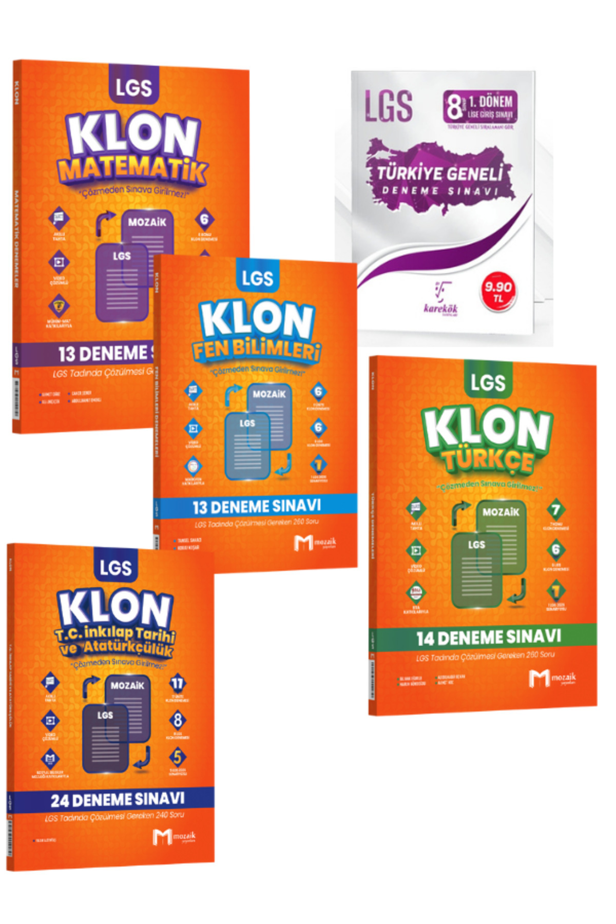 Mozaik Yayınları Mozaik Klon 8. Sınıf LGS Matematik Fen Bilimleri