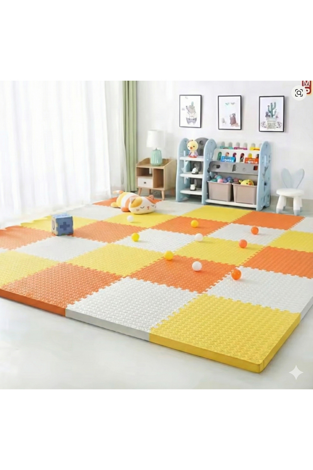 CARPAZAR 24 lü Puzzle Set Eva Tatami Minder Zemin Kaplama Oyun Spor Halısı 50x50 13m