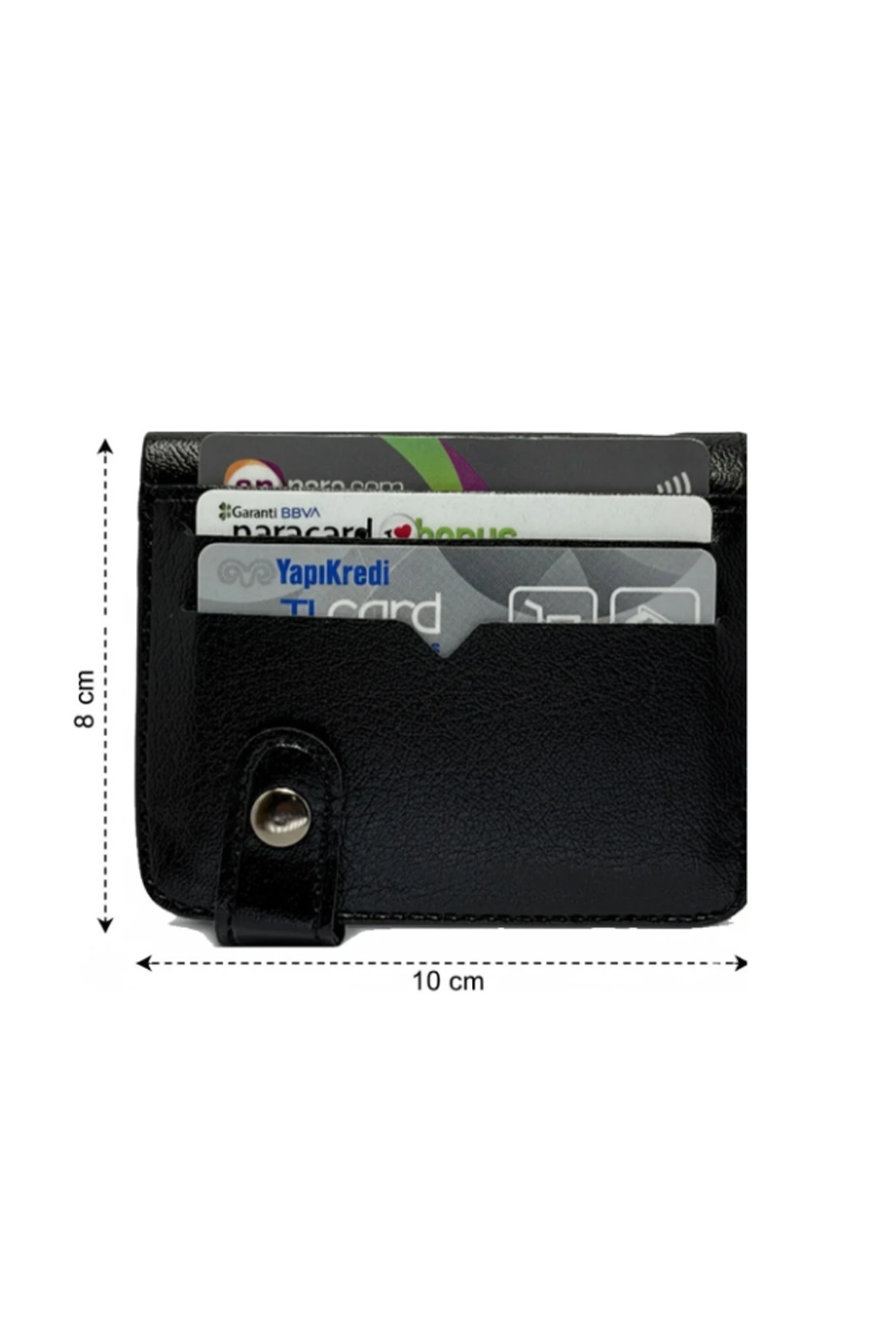 EVVELİ  Erkek Cüzdan Kartlık Seti | Siyah Deri Bileklik & Anahtarlık Hediyelik - Görsel 5