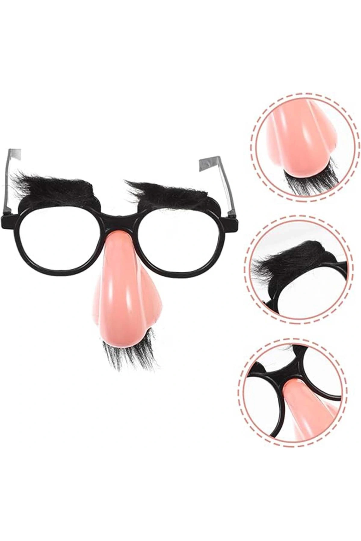 عینک طنزآمیز با ابرو و سبیل مخفی، 9×13 سانتی‌متر