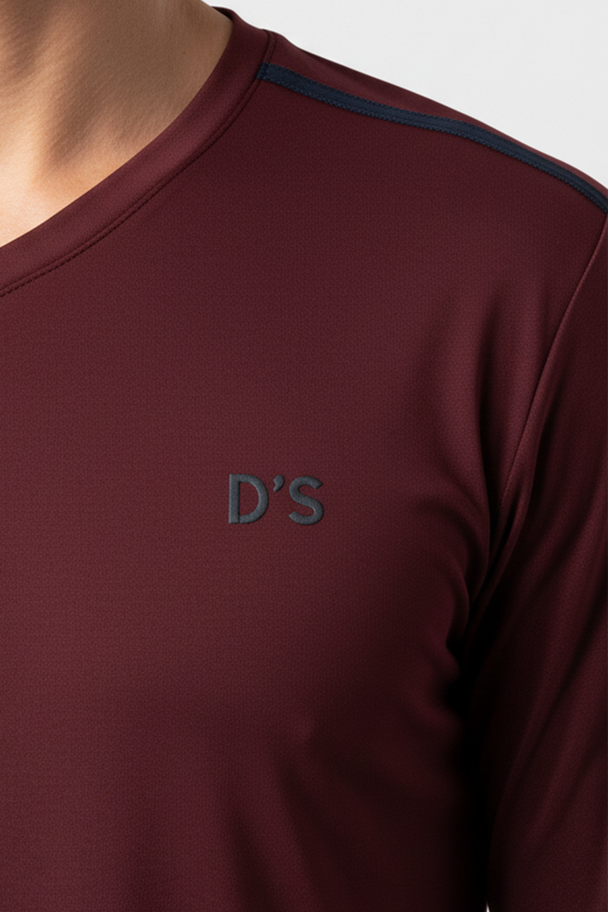 D'S Damat Ds Damat Maschio Pamuk V Yaka Pijama Takımı BORDO görsel 5
