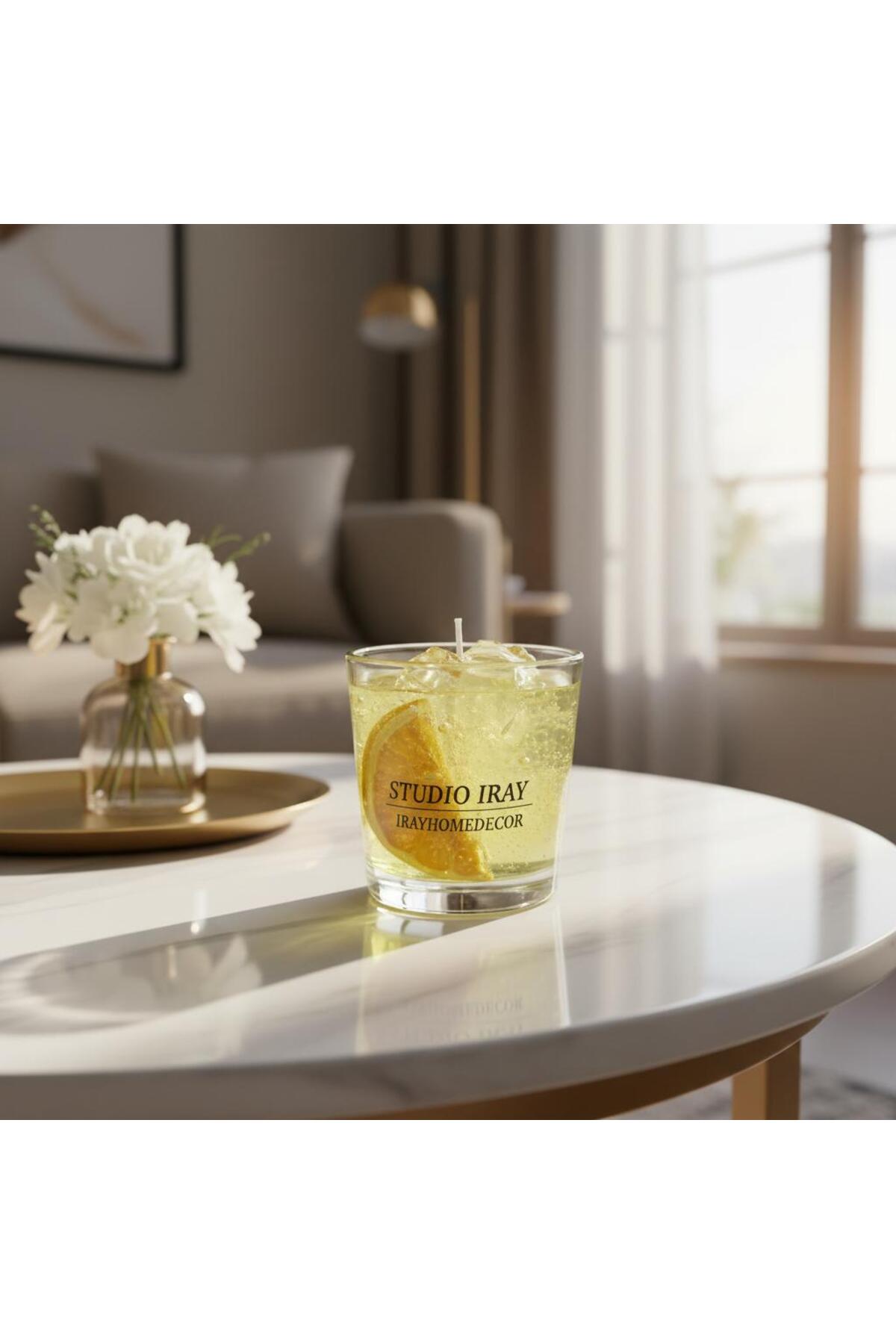 Lemon Scented Decorative Candle