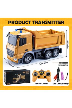 scntoys Oyuncak Uzaktan Kumandalı Şarjlı Hafriyat Kamyonu 28 Cm 2.4 GHz Full ...