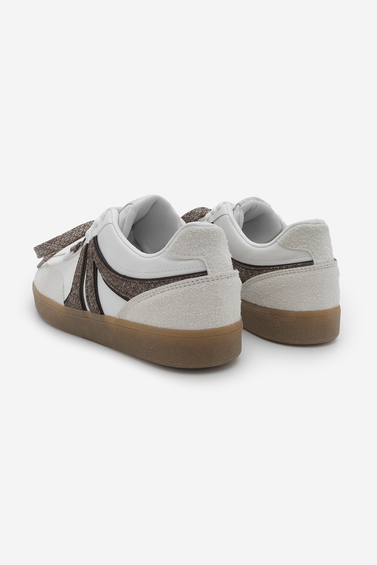 Marjin  Kadın Sneaker Retro Çift Bağcıklı Spor Ayakkabı Forden Kahve - Görsel 7