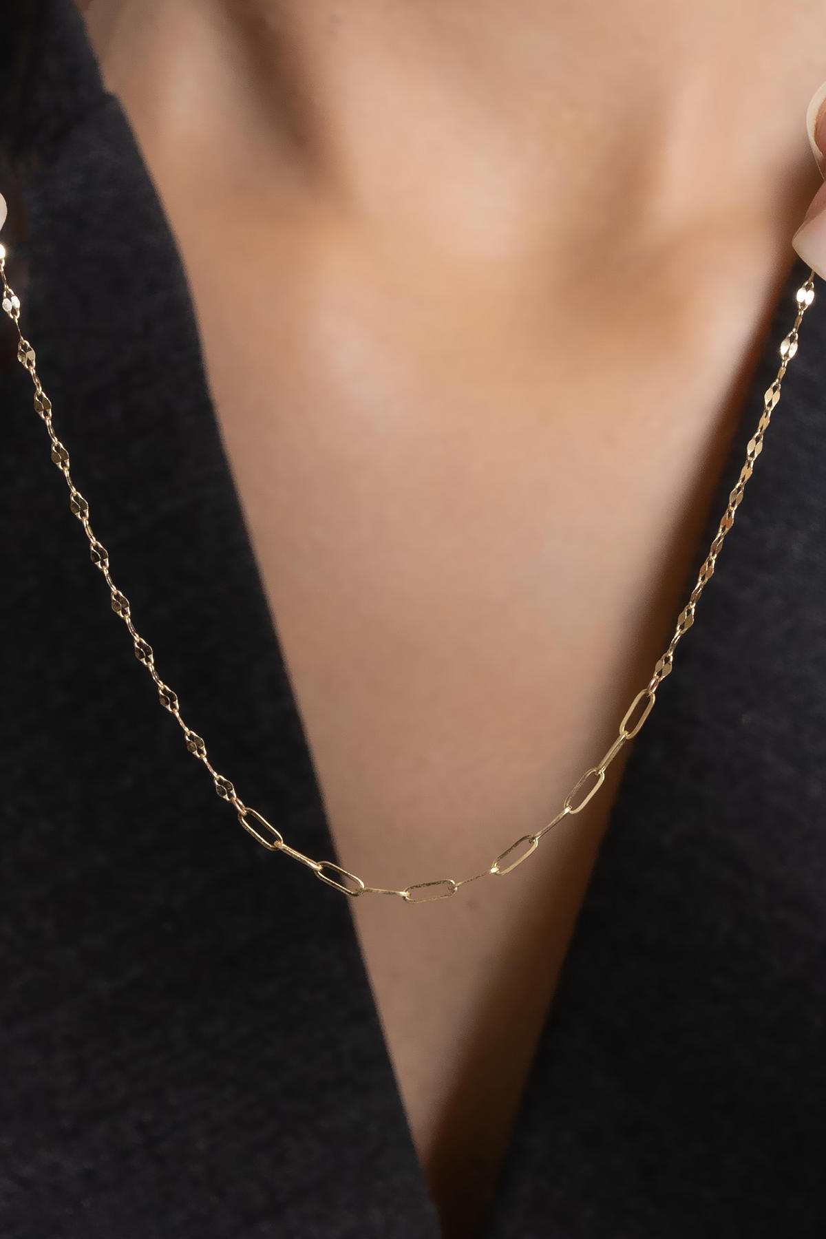 Bayar Gold 14 Ayar Altın Aynalı ve Ataç Bileklik