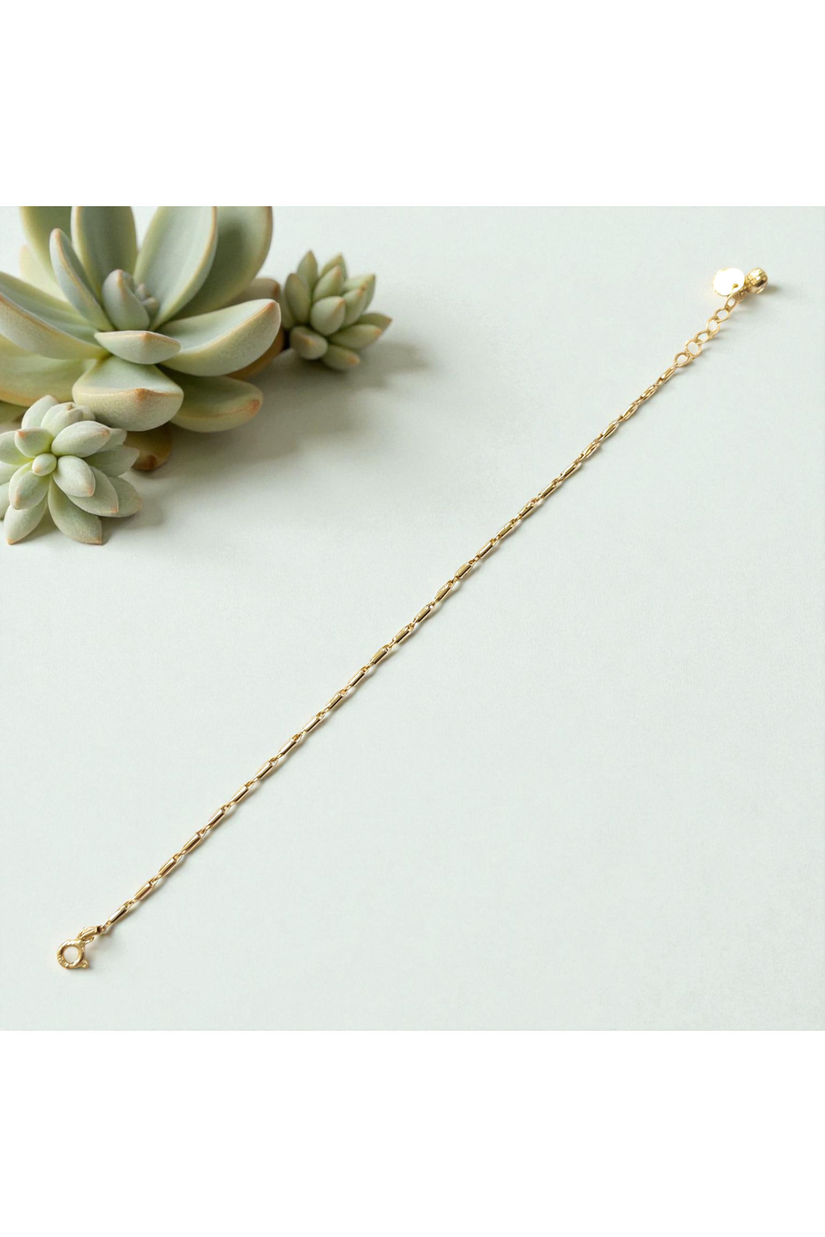 NOVA GRUP MÜCEVHERAT PARLAK SİLİNDİR FİGÜRLÜ BİLEKLİK 14 AYAR ALTIN