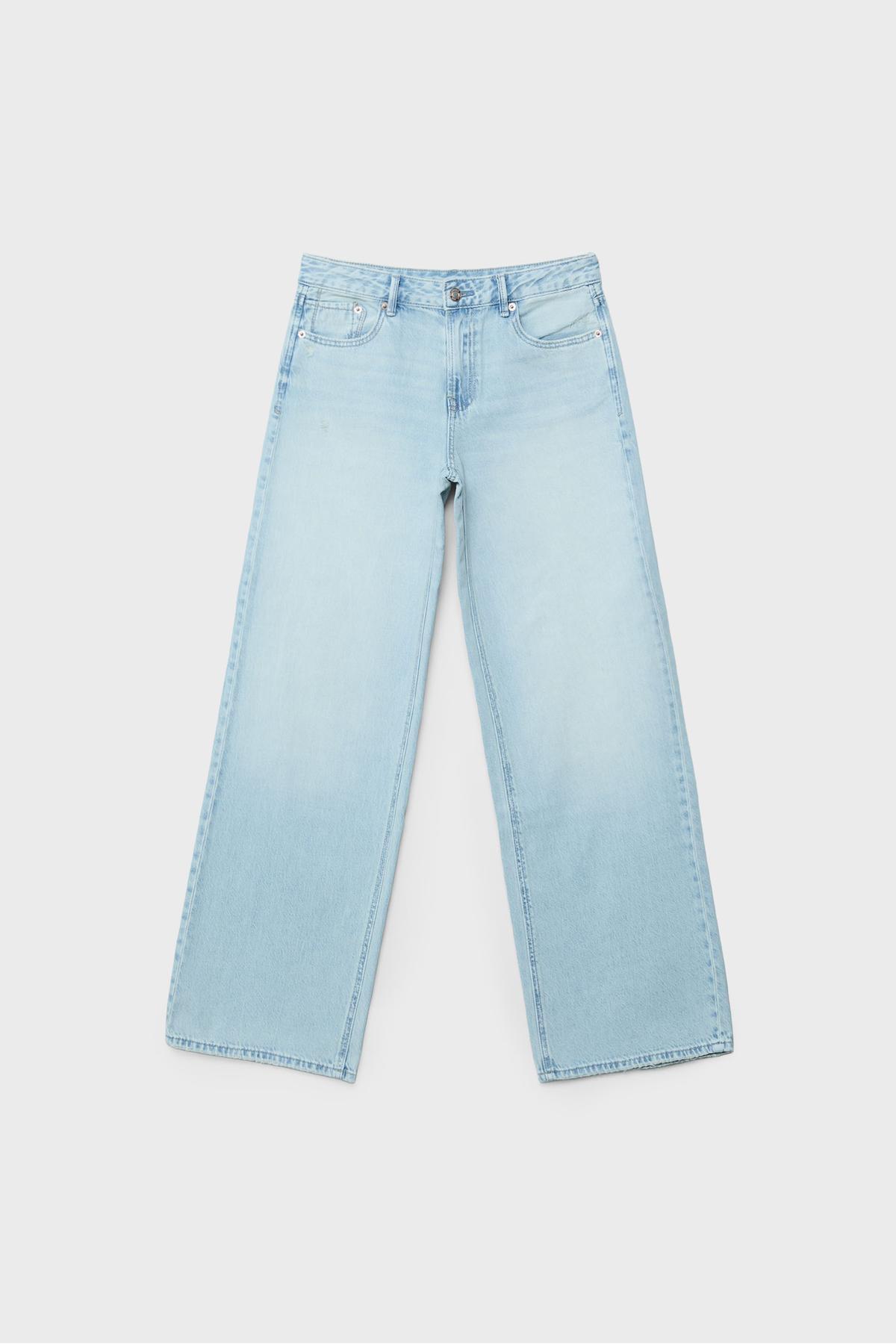 Stradivarius  D91 düşük bel geniş paça jean - Görsel 6