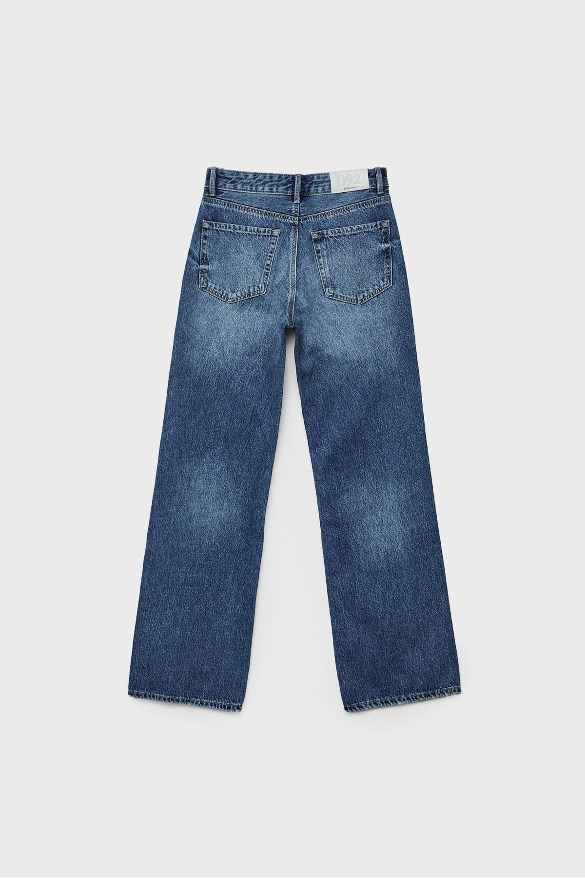 Stradivarius  D92 straight fit geniş paça jean - Görsel 7
