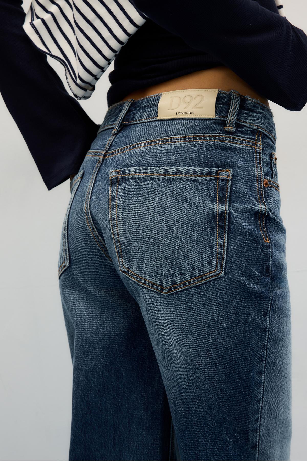 Stradivarius  D92 straight fit geniş paça jean - Görsel 4