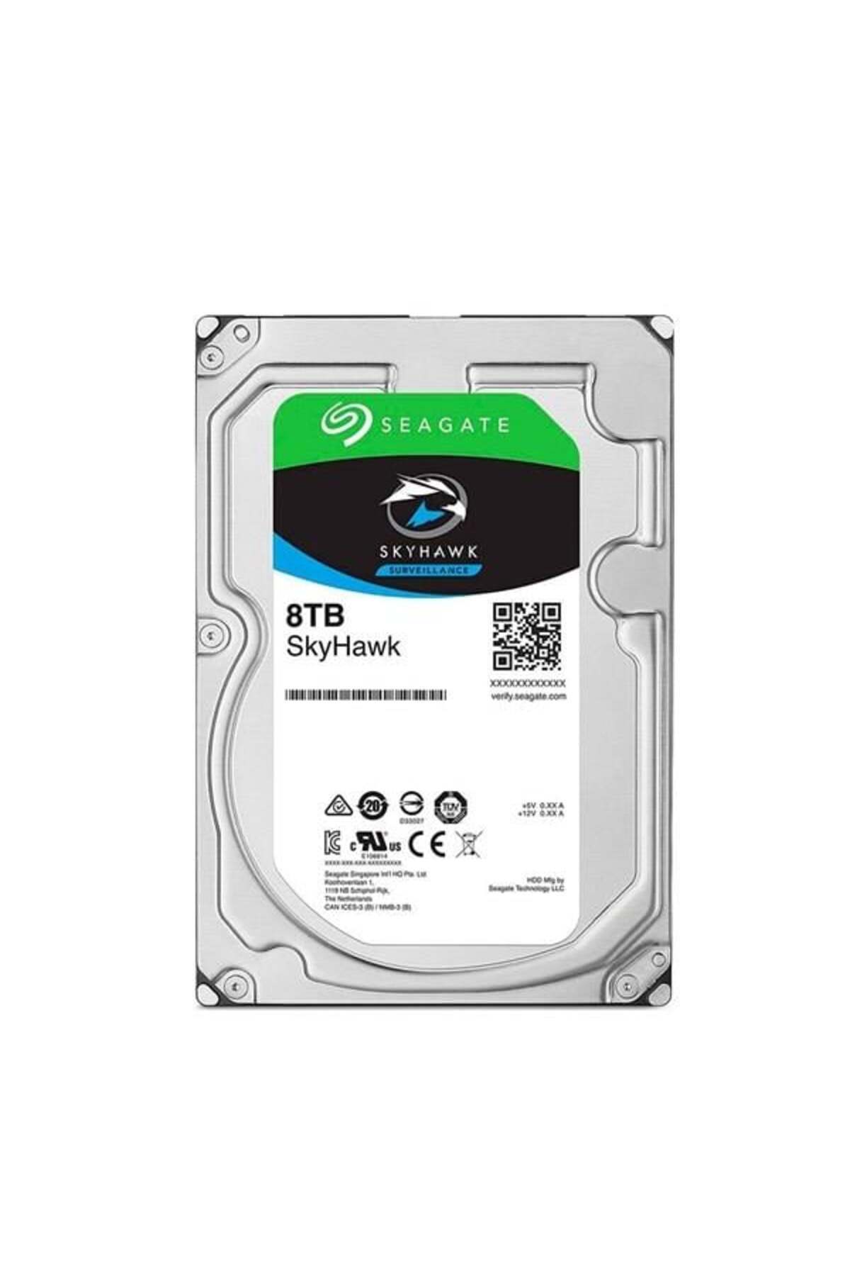 Seagate 3.5" 8TB SKYHAWK ST8000VE001 7200 RPM 256MB SATA-3 Güvenlik Diski Distribütör Garantili