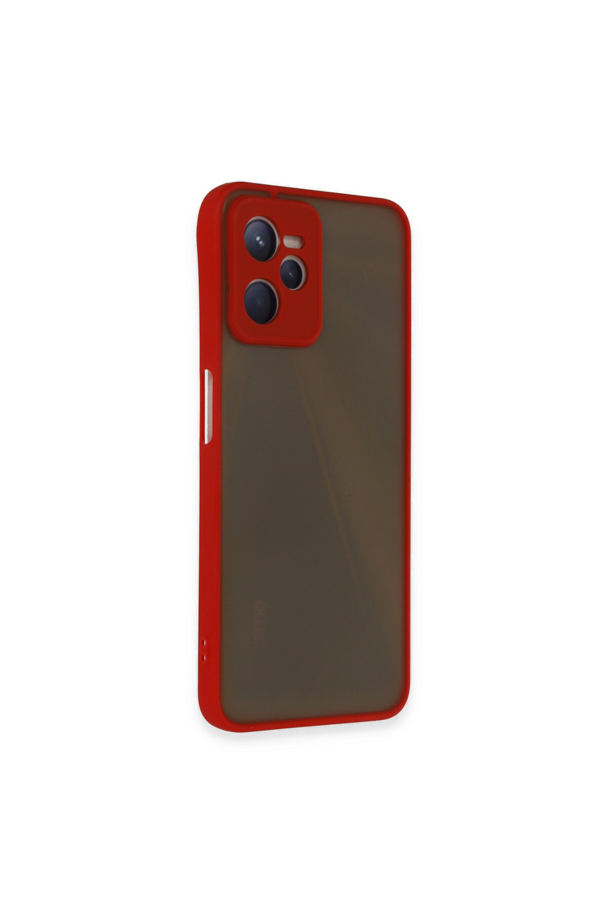 Realme C35 İçin Uyumlu Buzlu Tasarım Renkli Tuş Mat Tasarım Sararmaz Kılıf