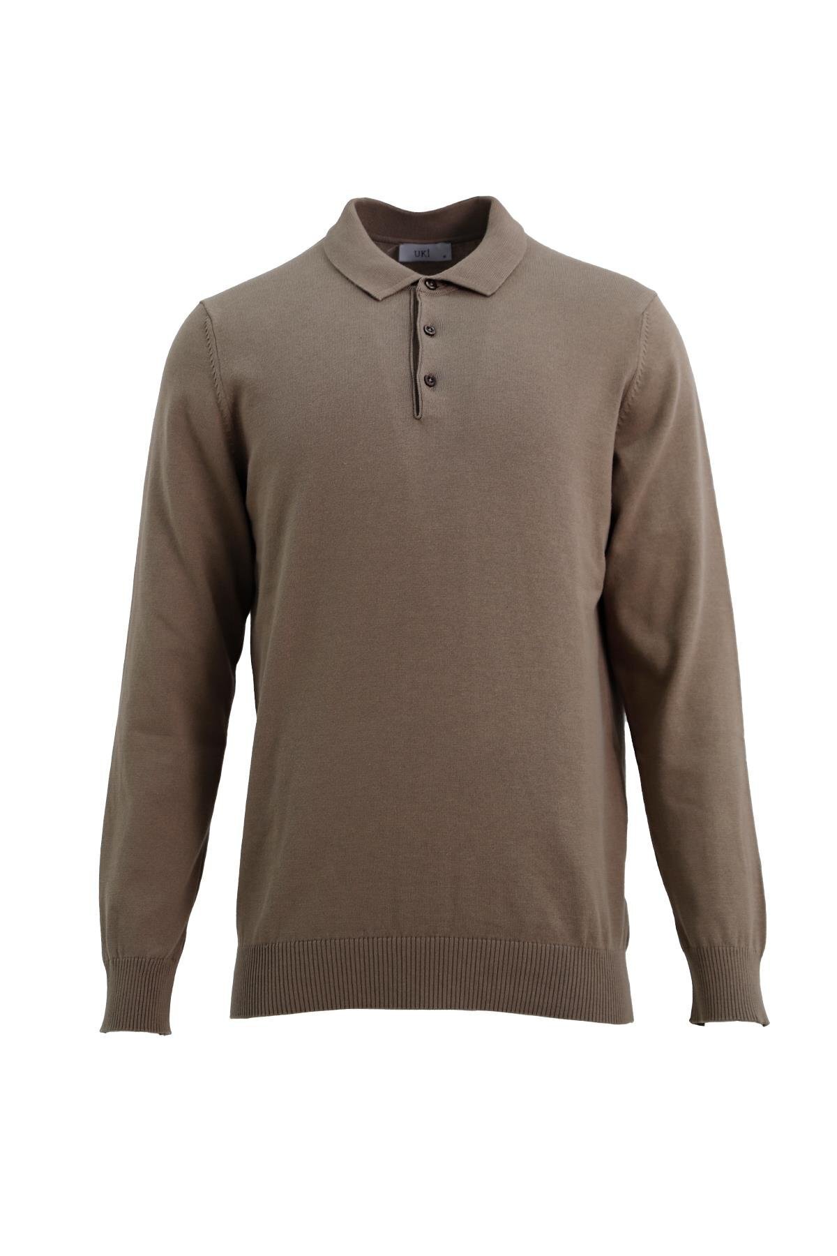 Uki  VİZON Polo Yaka Triko Kazak