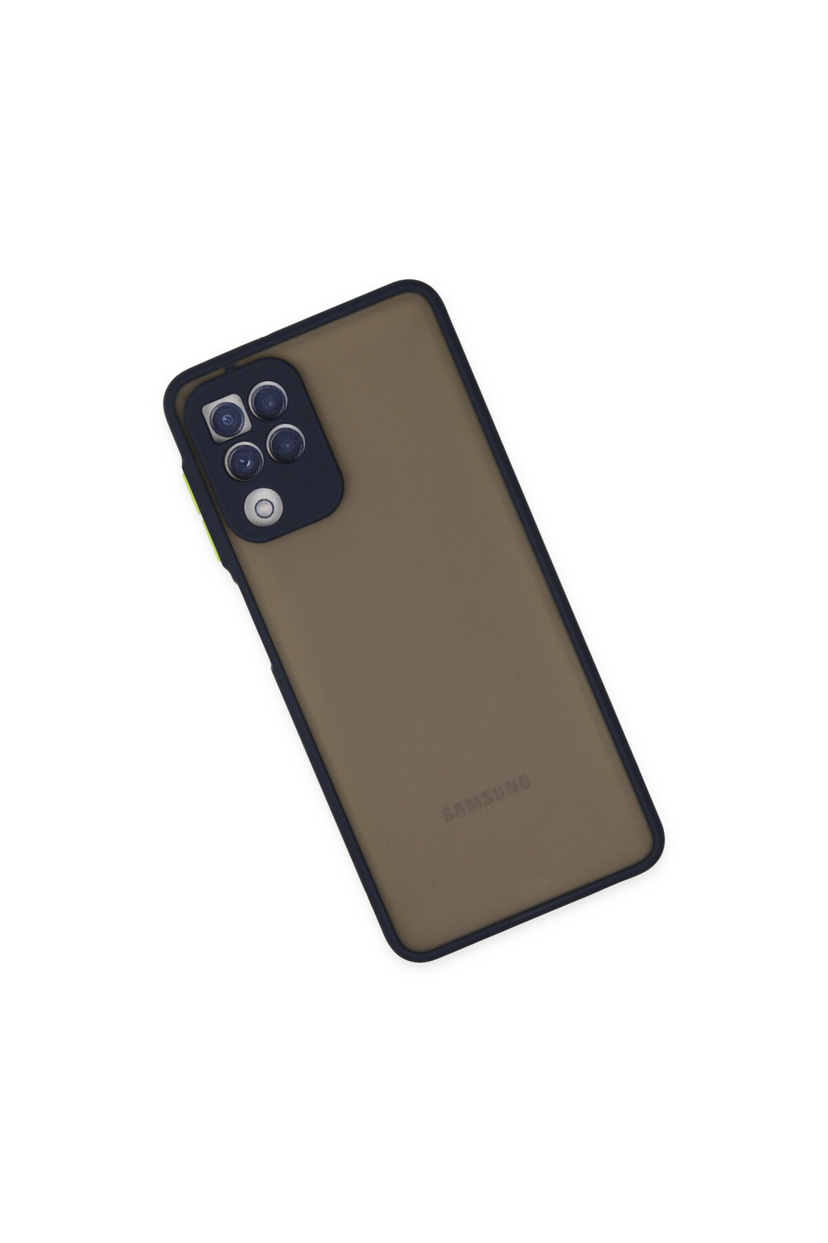 Samsung Galaxy A22 İçin Uyumlu Buzlu Tasarım Renkli Tuş Mat Tasarım Sararmaz Kılıf