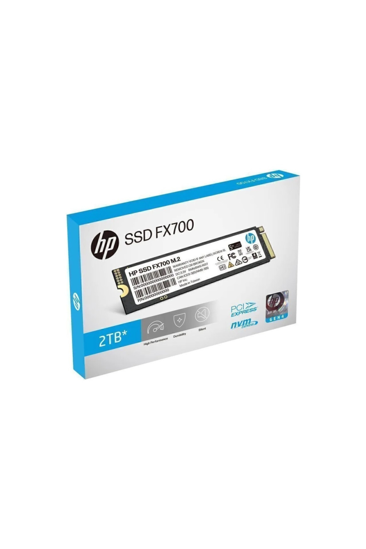HP 8U2N5AA, FX700, 2TB, 7200/6200, Gen4, NVMe PCIe M.2, 3D NAND, SSD