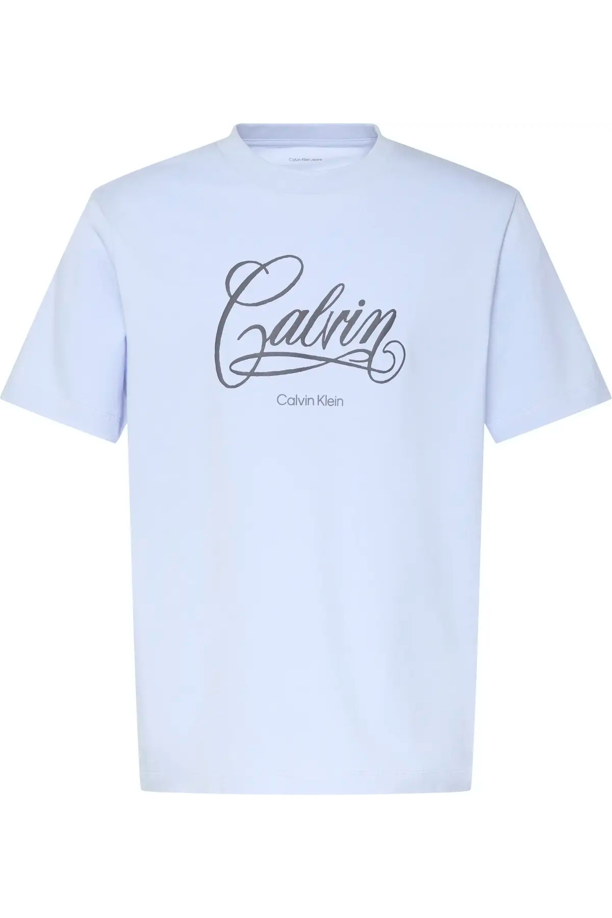 کلوین کلاین تی‌شرت آبی مردانه طرح CALVIN Script GRAPHIC مدل SS 20S LN