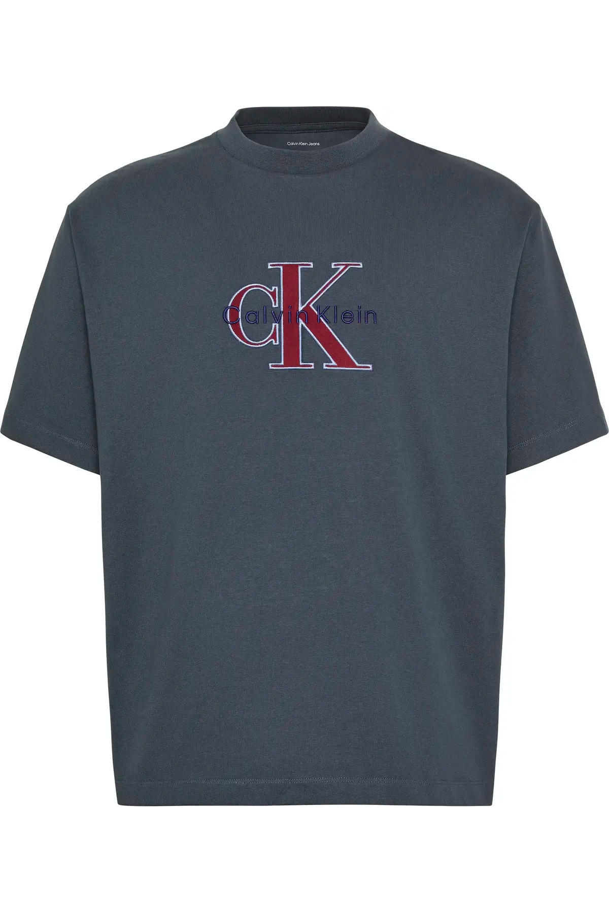 کلوین کلاین تی‌شرت مردانه طرح مونولوگ سه‌رنگ طرح آبی تیره SS 16S