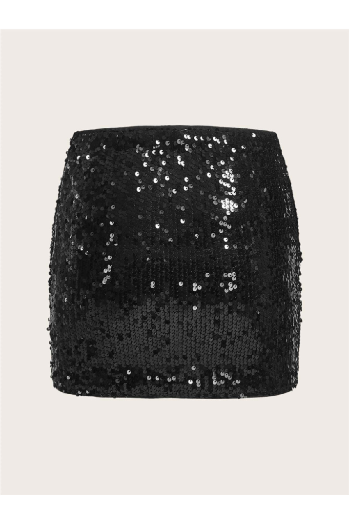 SLAW REZZ  Yüksek Bel Payetli Mini etek içi şort astarlı payet etek - Görsel 2