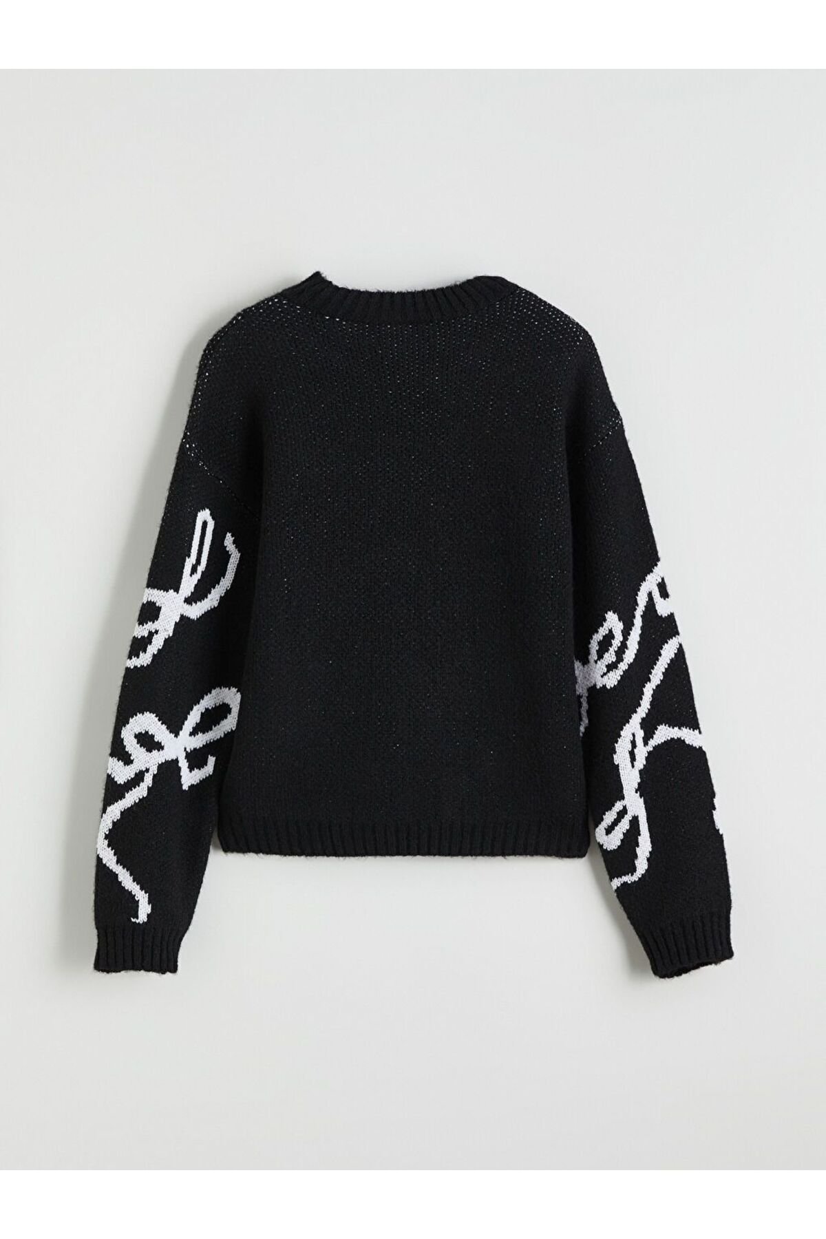 LC Waikiki LCW Kids Bisiklet Yaka Desenli Kız Çocuk Triko Kazak fotoğrafı 3 (önizleme)