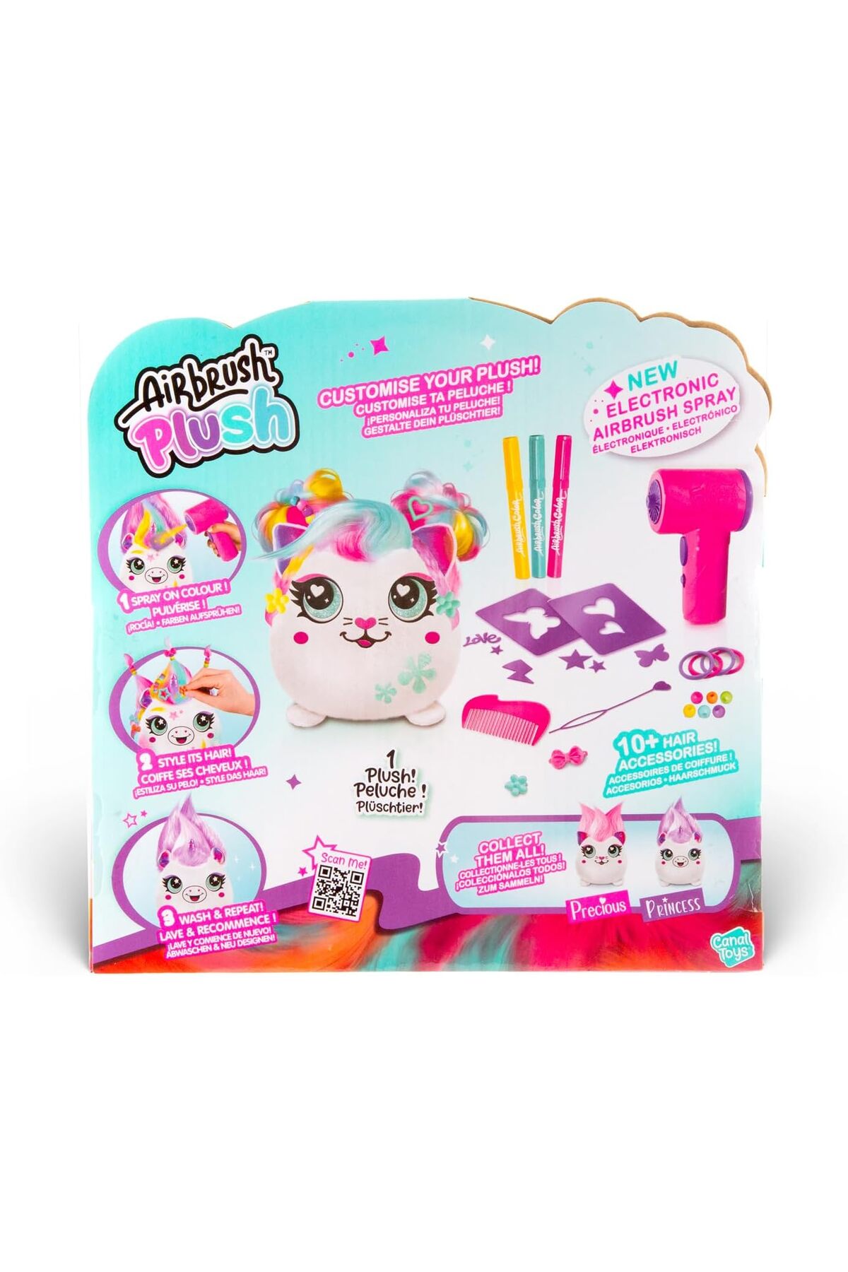 Dreamin HEAD ハンズフリーリラクゼーショングッズ Cici Oyuncak Airbrush Plush - Hair'iffic 17cm Squish Saç Tasarımı